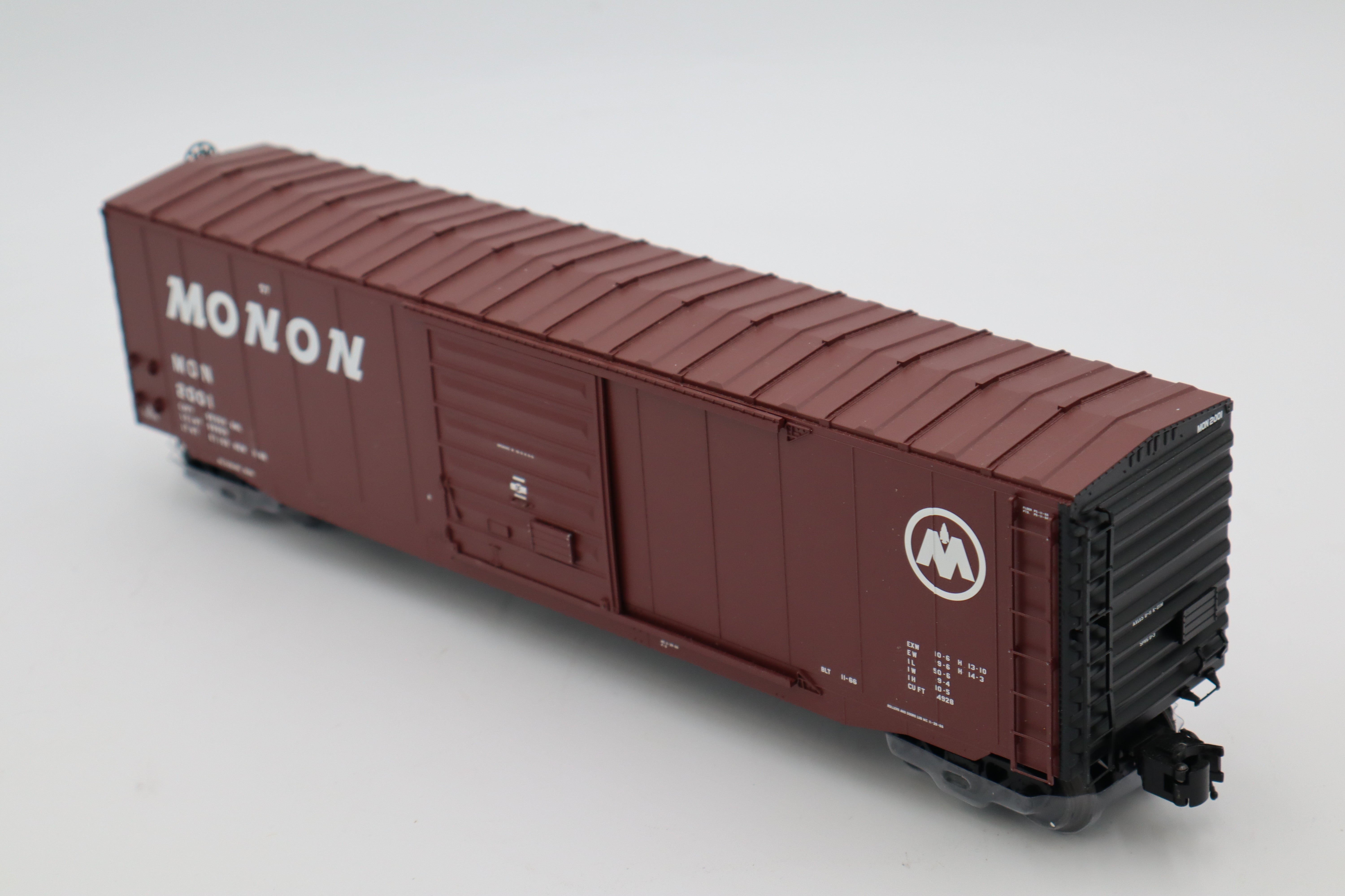 Atlas #3005714-1, -2 Monon 50' PS-1 Single Door Car (modernized) 2 Set-Second hand-M8464