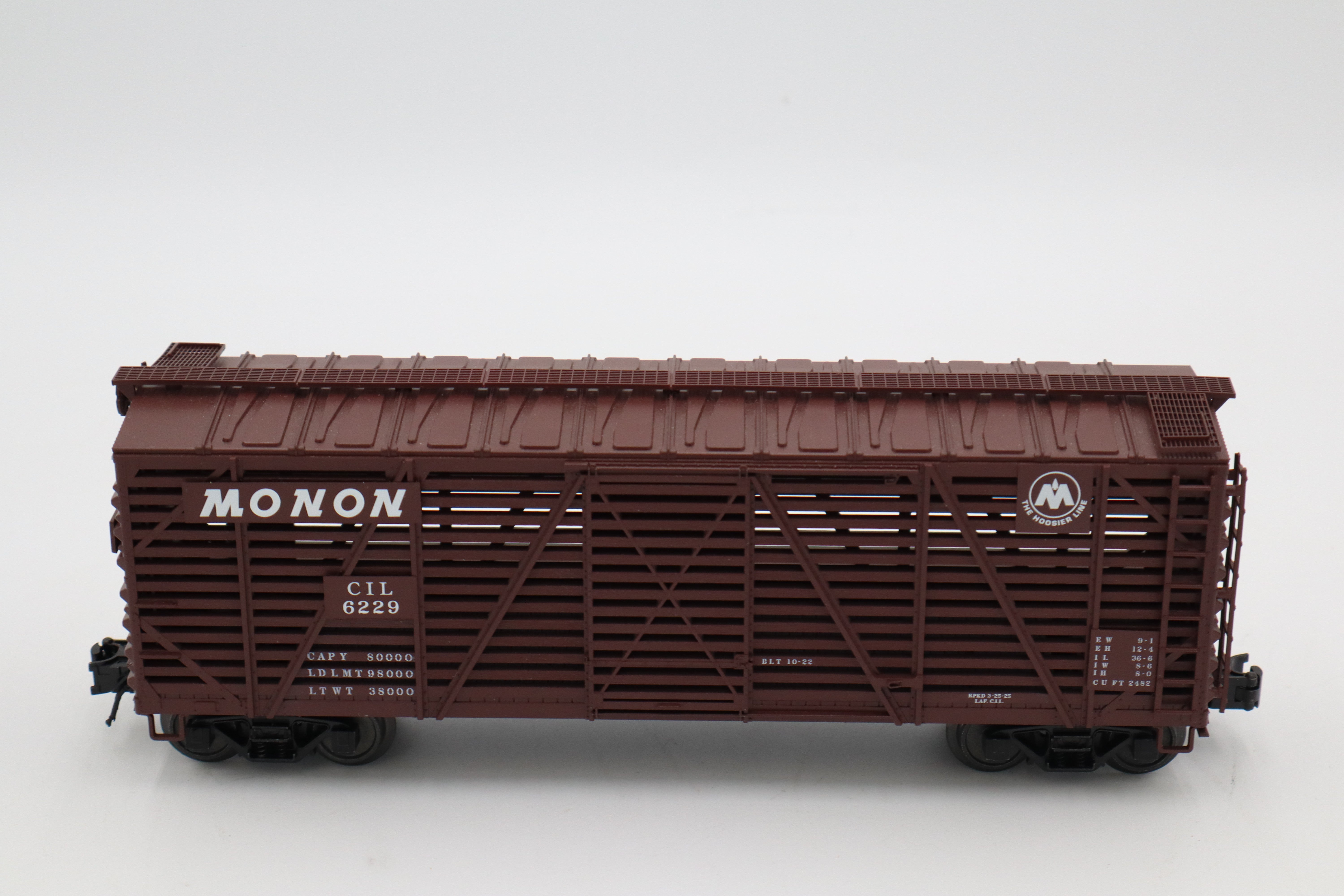 Atlas #2002412S-1, -2, -3, 4 Monon TM 40' Stock Car-4 Car Set-Second hand-M8465
