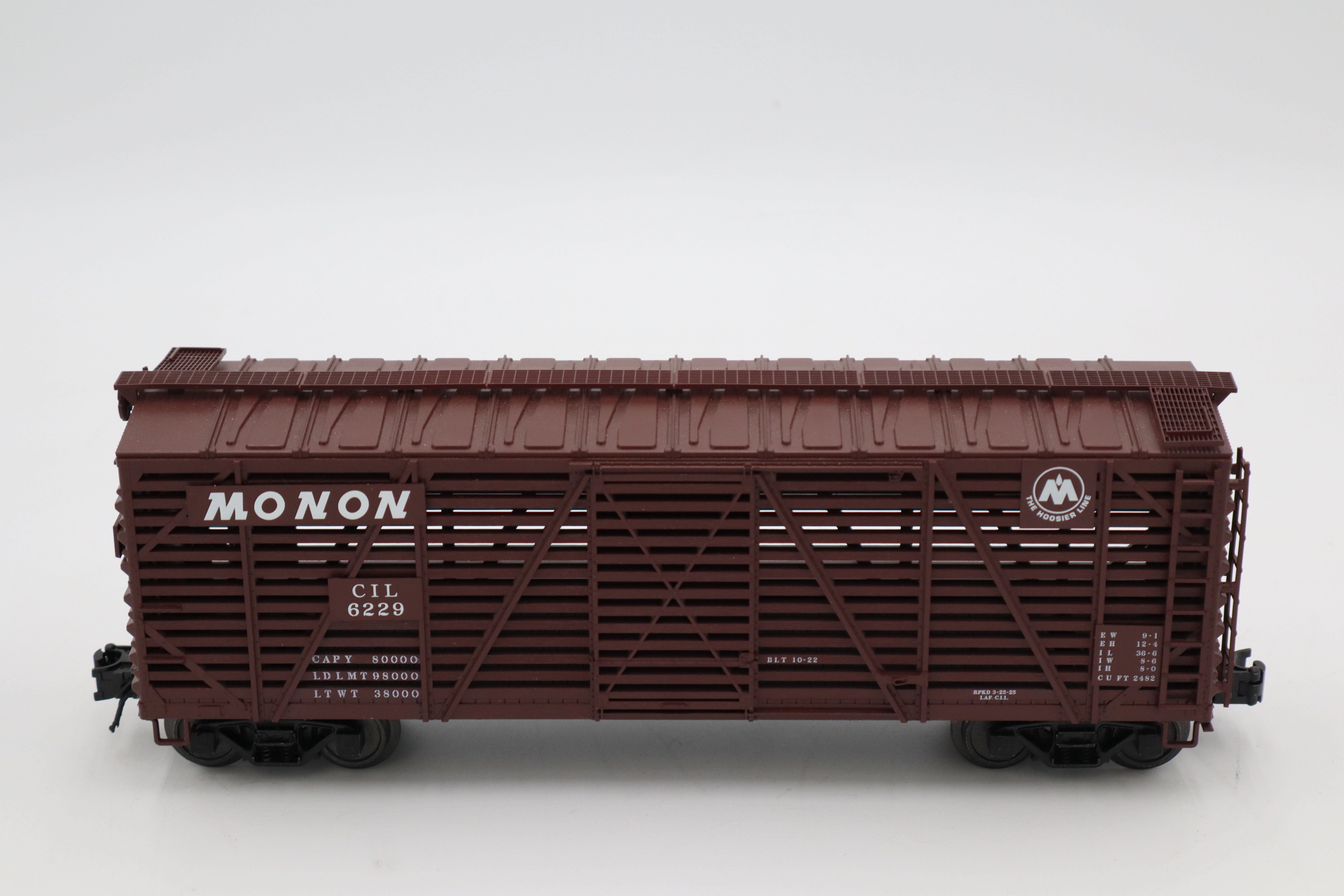 Atlas #2002412S-1, -2, -3, 4 Monon TM 40' Stock Car-4 Car Set-Second hand-M8465
