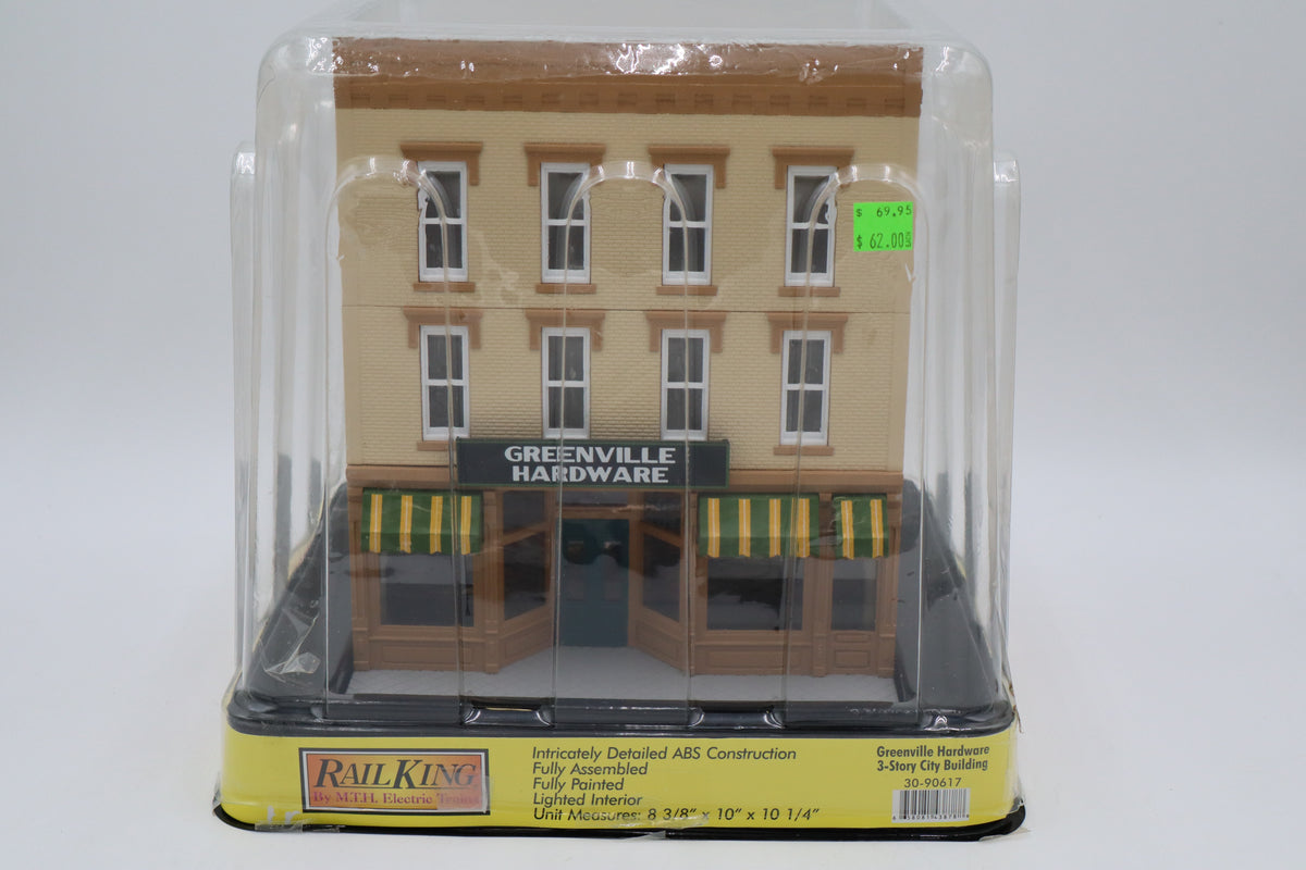 Rail King 30-90617 Greenville Hardware 3-Story City Building-Second hand-M8467