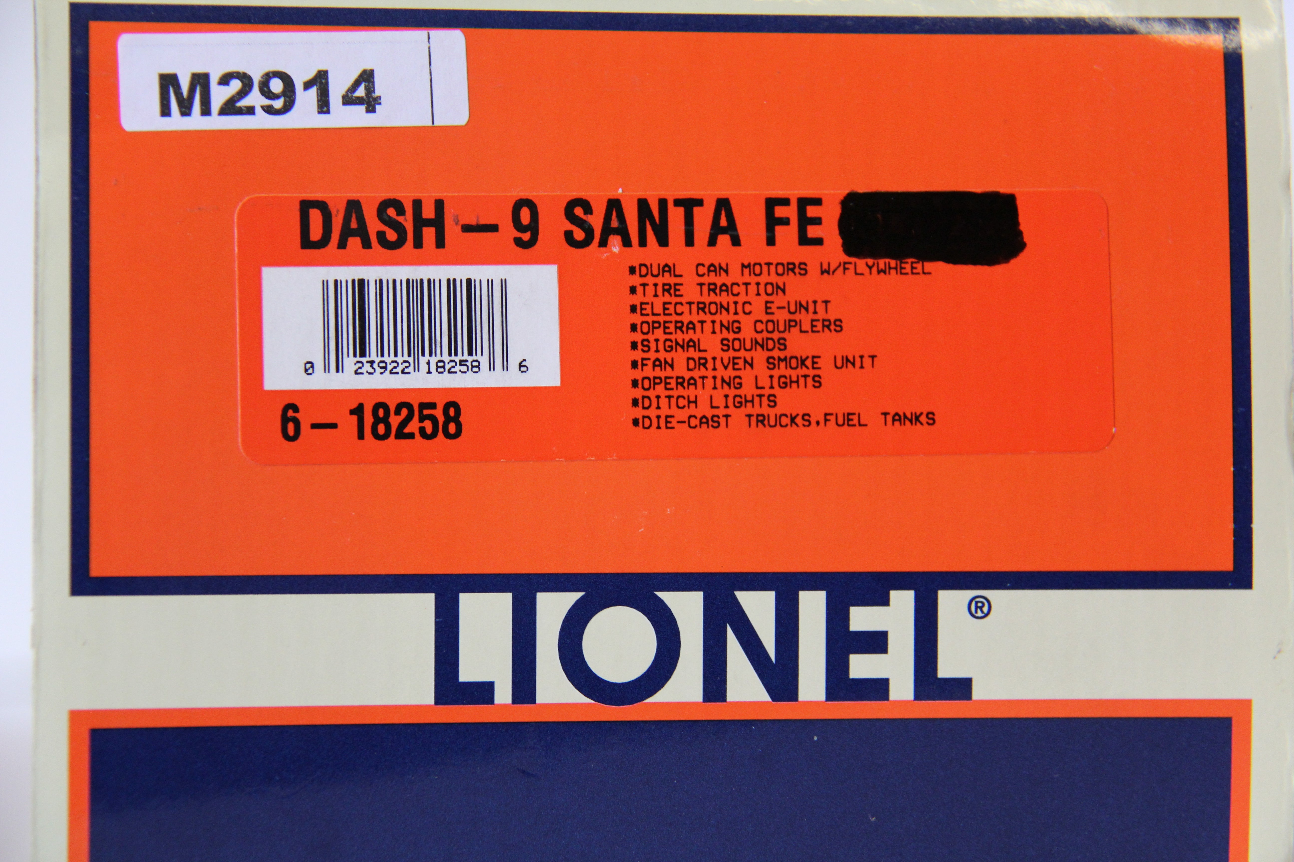 Lionel 6-18258 Santa Fe Dash-9 Diesel Engine-Second hand-M2914