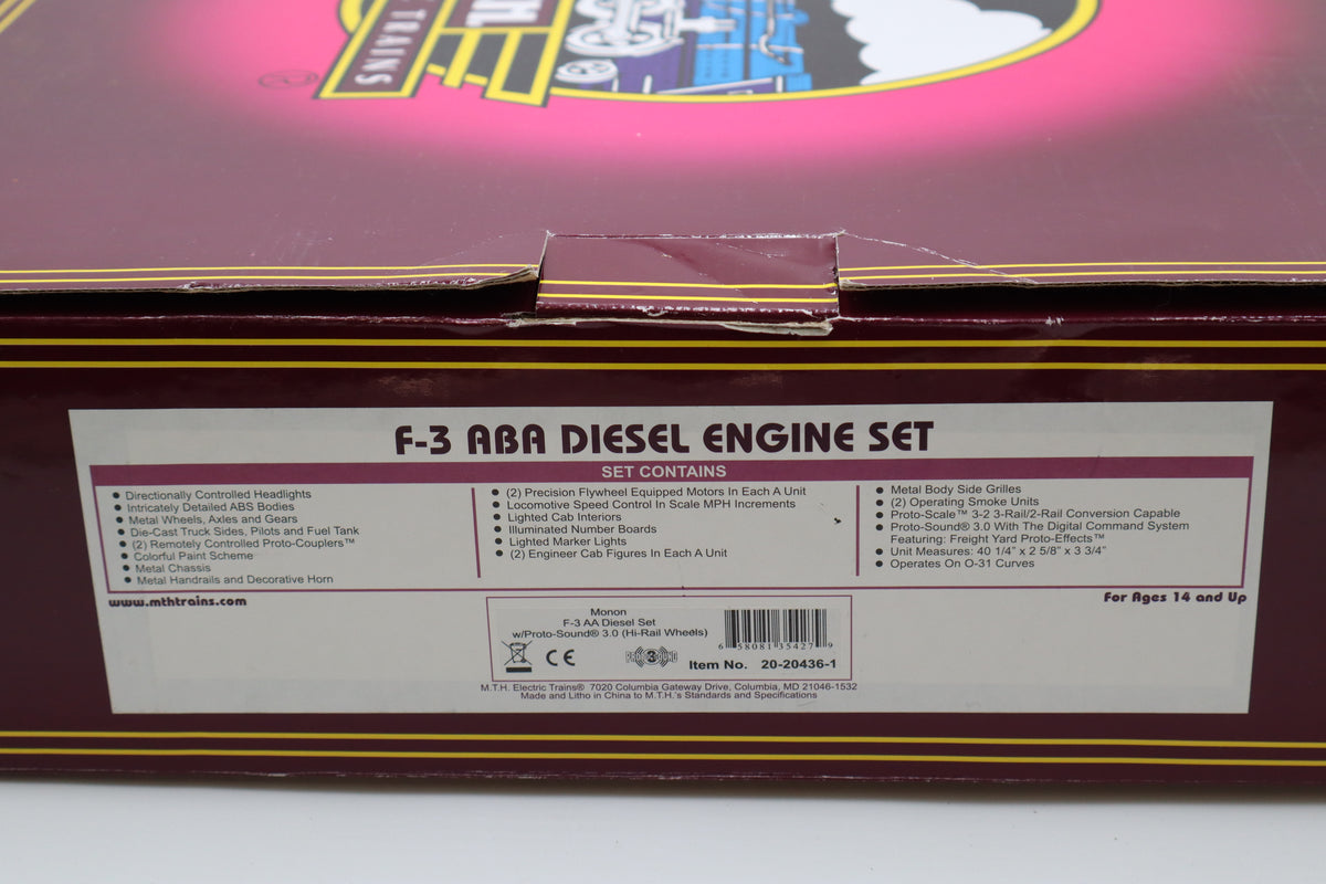 MTH 20-20436-1 Monon F-3 ABA Diesel Set-Second hand-M8473