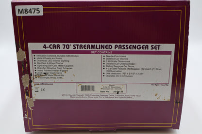 MTH 20-64136 Monon 4-Car 70' Streamlined Pass Set-Smooth-Second hand-M8475