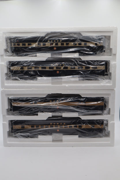 MTH 20-64136 Monon 4-Car 70' Streamlined Pass Set-Smooth-Second hand-M8475