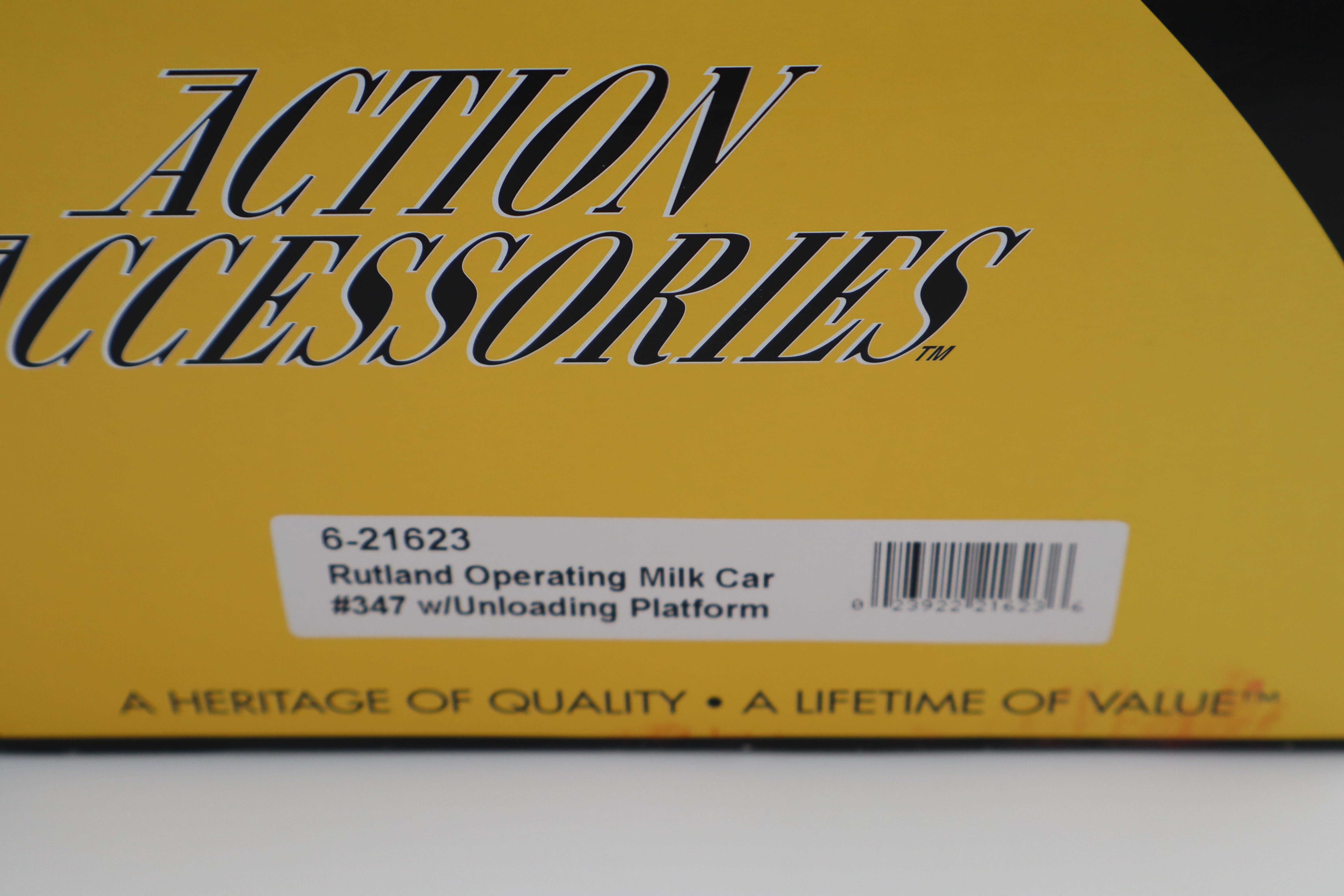 K Line 6-21623 Rutland Operating Milk Car #347 w/ Unloading Platform-Second hand-M8349