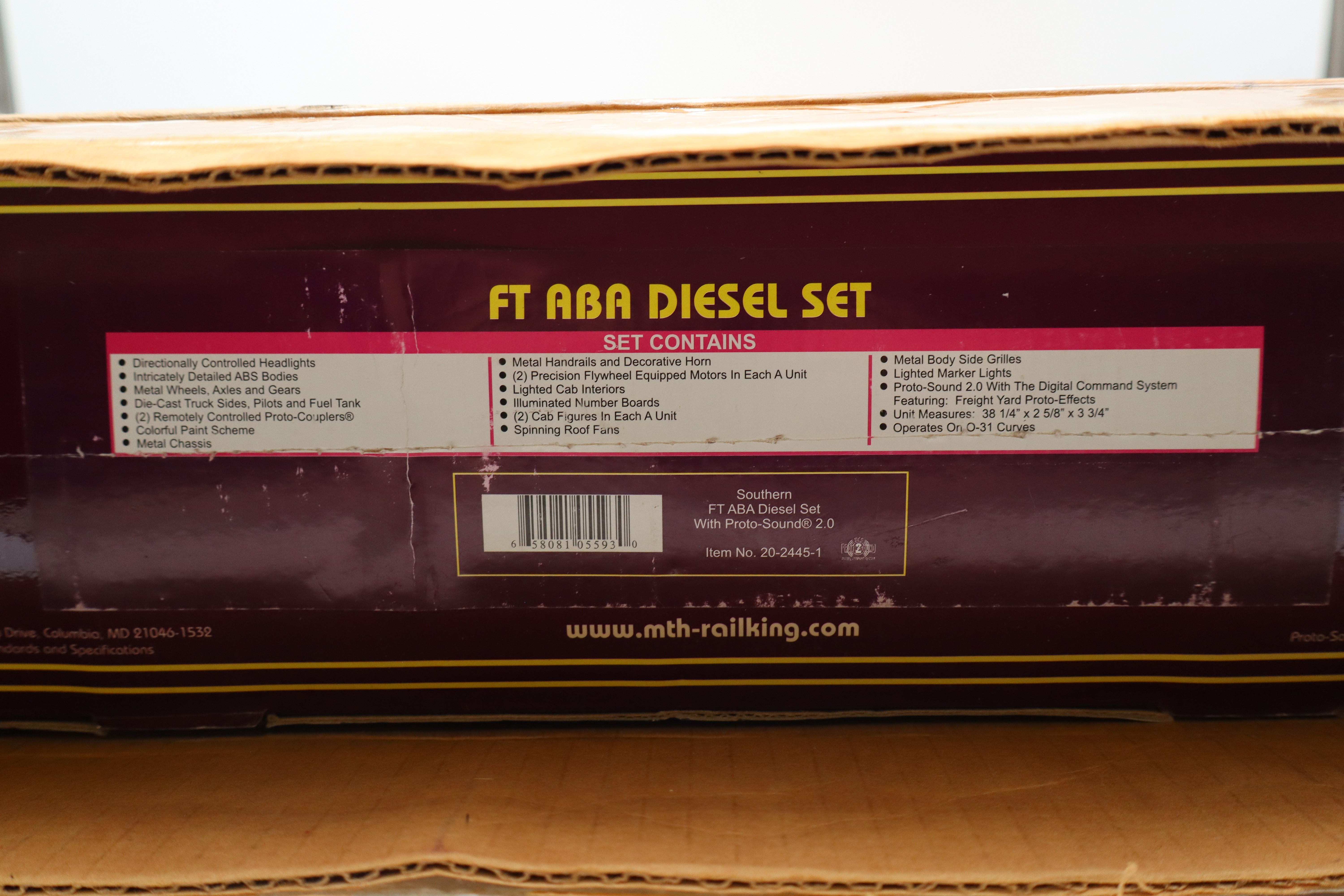 MTH 20-24451 Southern FT ABA Diesel Set-Second hand-M8476