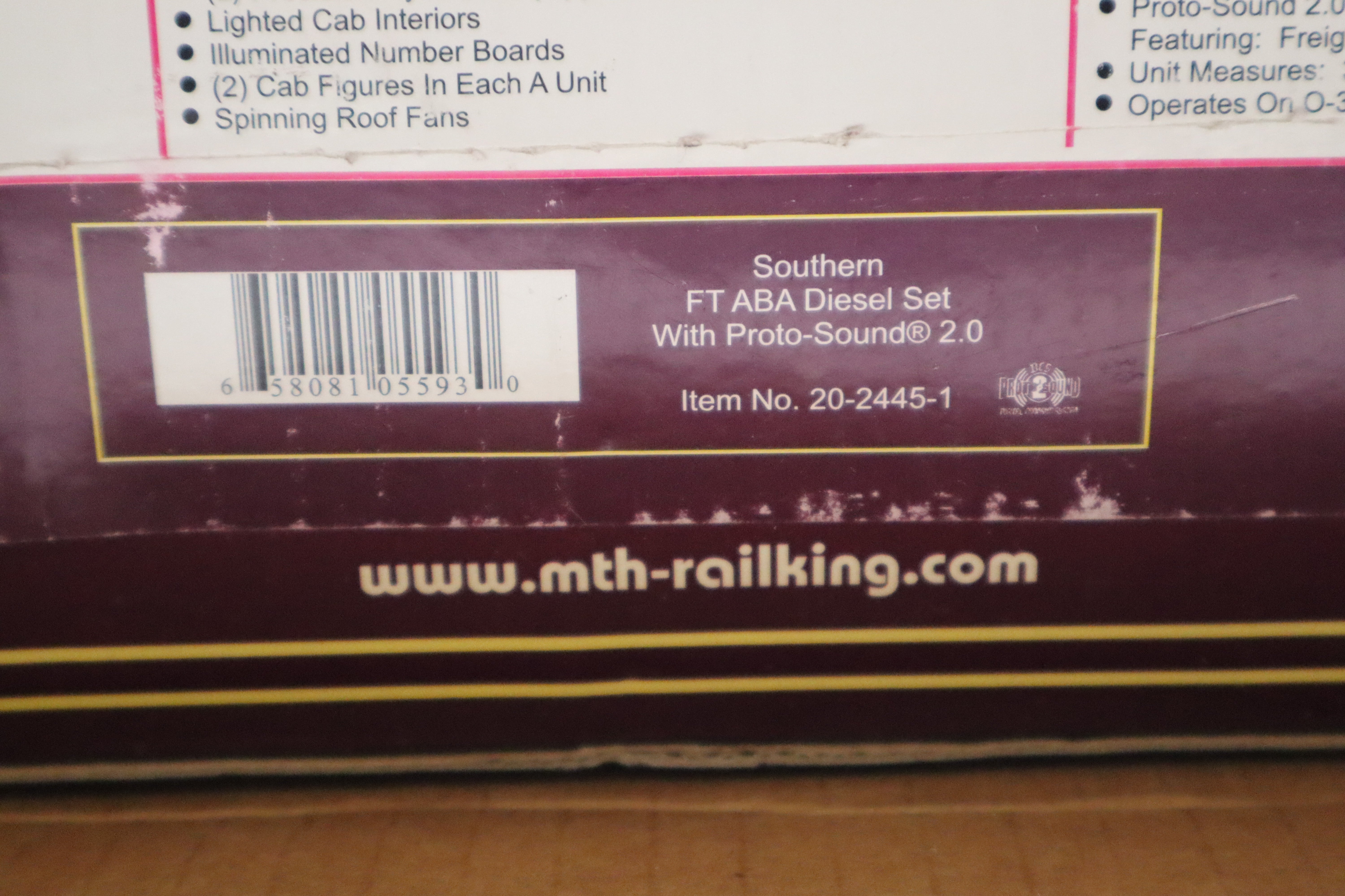 MTH 20-24451 Southern FT ABA Diesel Set-Second hand-M8476