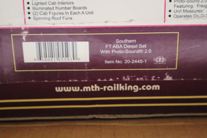MTH 20-24451 Southern FT ABA Diesel Set-Second hand-M8476