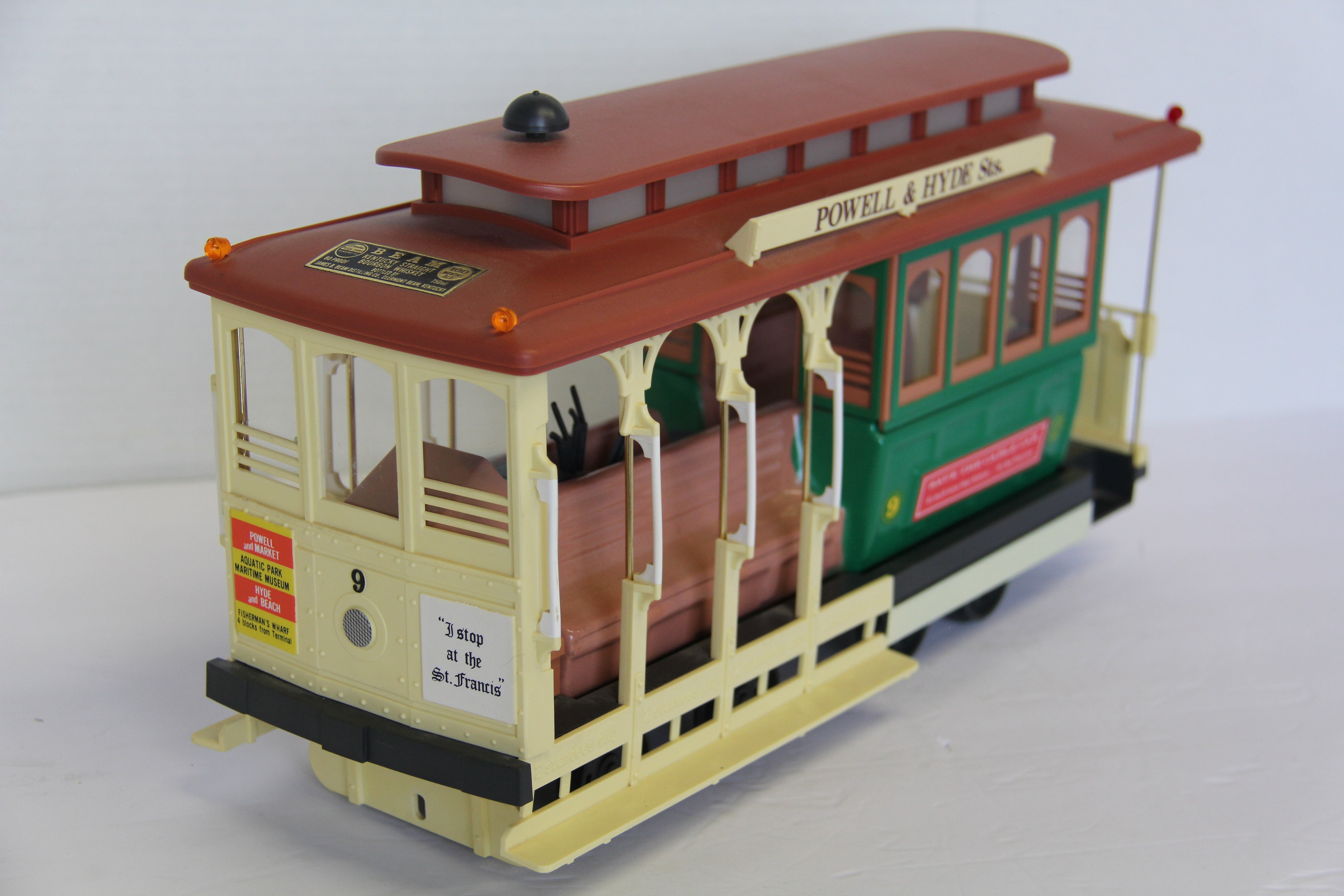 JIM BEAM Powell & Hyde Sts. #9 Trolley Car Decanter-Second hand-M7236
