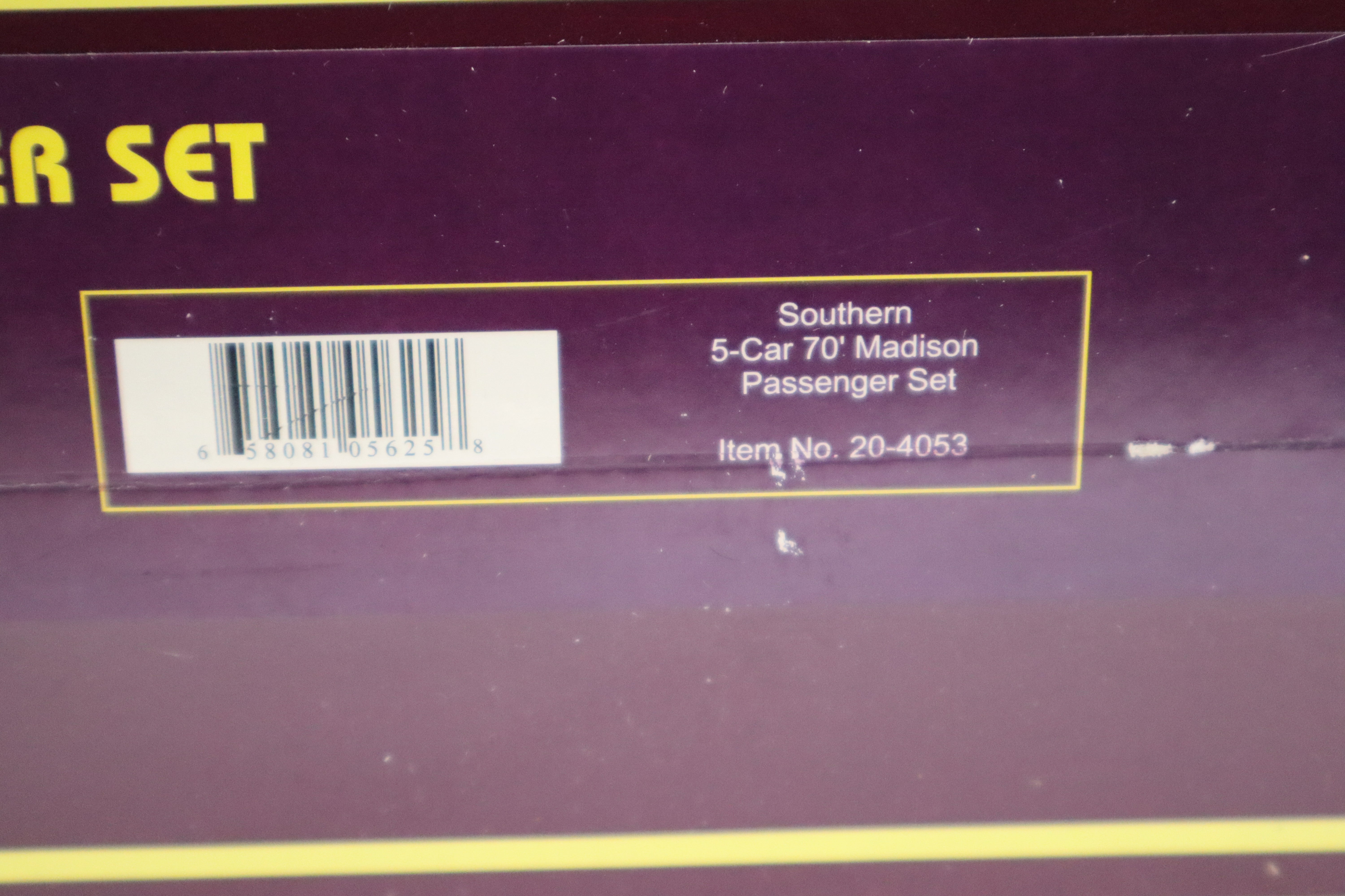 MTH 20-4053 Southern 5 Car 70' Madison Pass Set-Second hand-M8477
