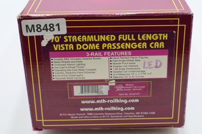 MTH 20-67101 Monon 70' Streamlined Full Length Vista Dome-Smooth-Second hand-M8481