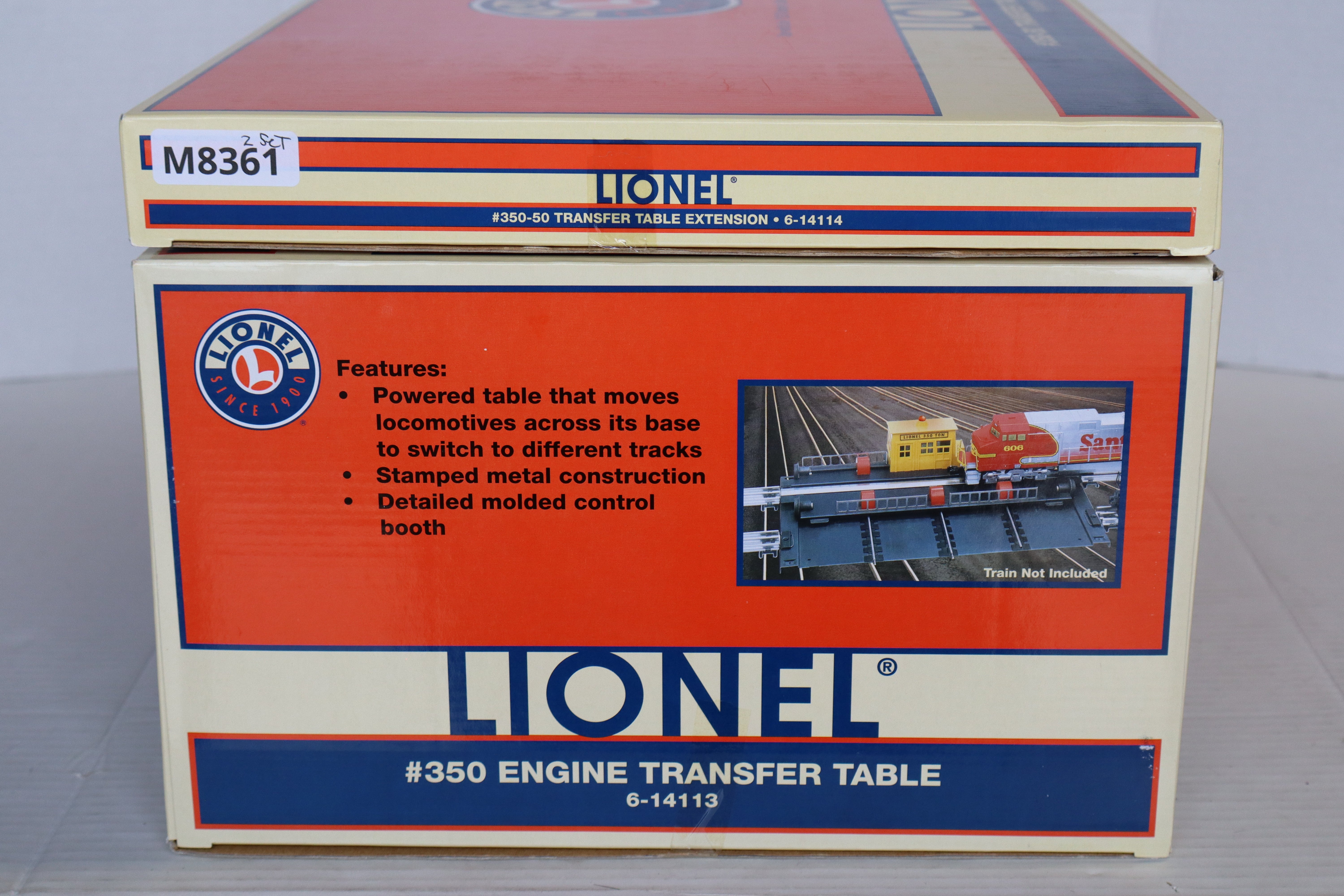 Lionel 6-14113 #350 Engine Transfer Table & 6-14114 #250-50 Transfer Table Extension-Second hand-M8361