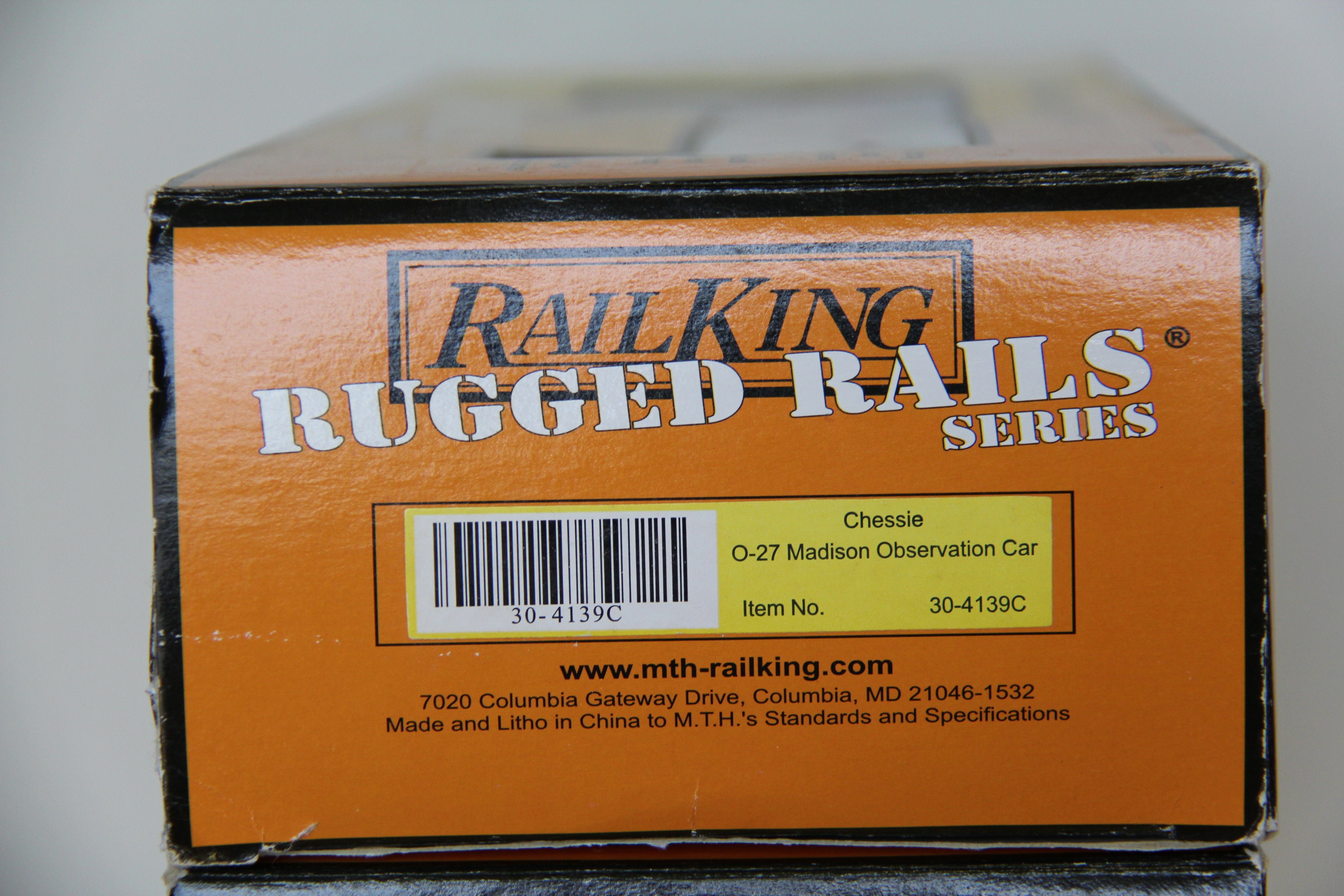 027 Rail King Rugged Rails 30-4139-1E Chessie 2-8-0 Steam Engine & 3 Passenger Cars RK 30-4139A, B, C-Second hand-M7683