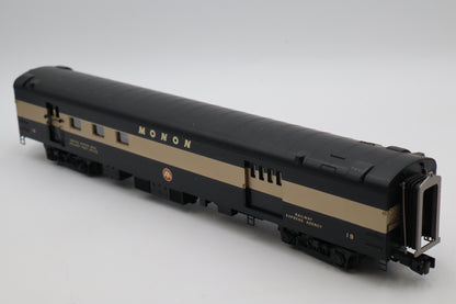 MTH 20-64137 Monon 2 Car 70' Streamlined Baggage/RPO Passenger Set-Smooth-Second hand-M8479