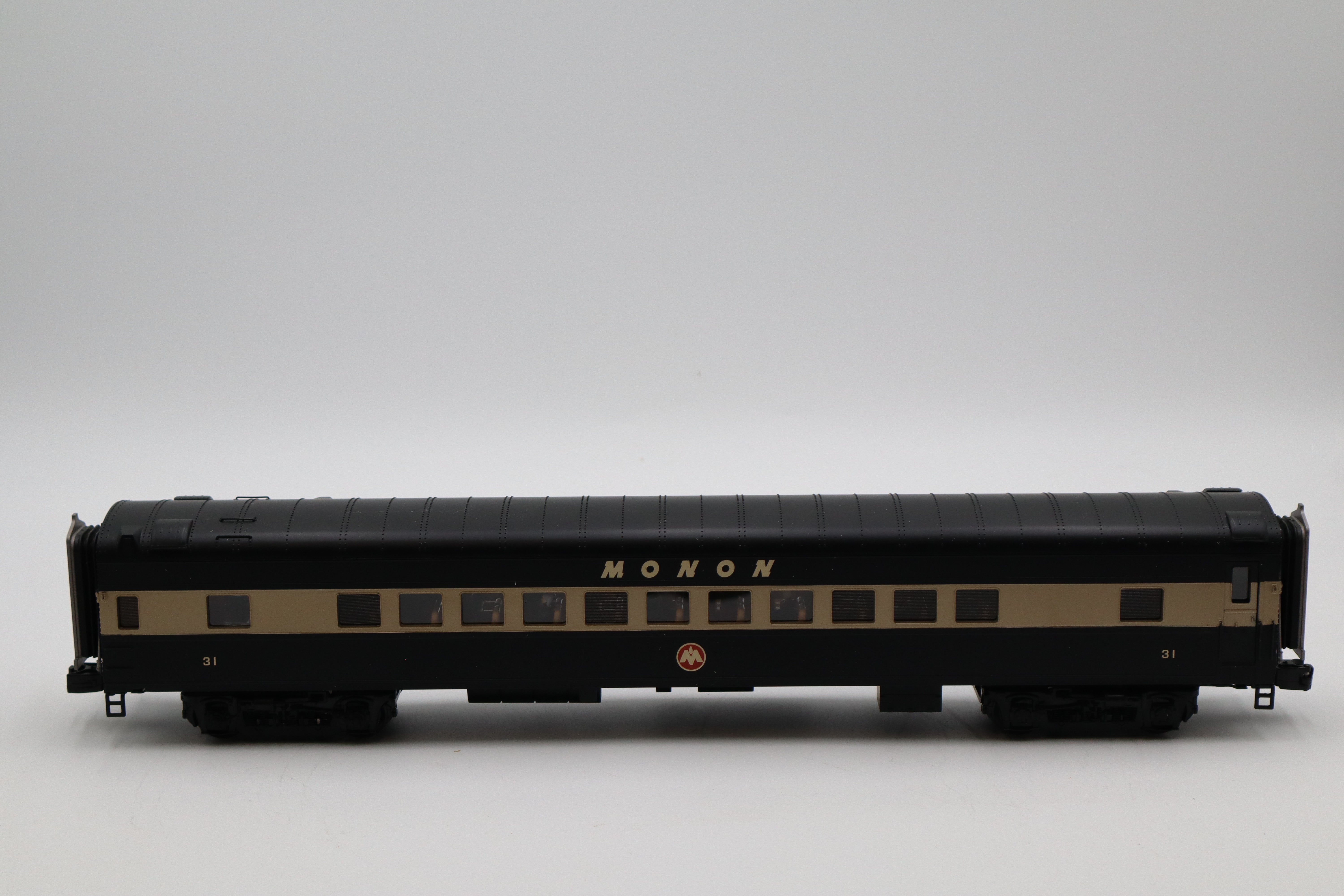 MTH 20-69101 Monon 2 Car Streamlined Baggage /Coach Passenger Set- Smooth-Second hand-M8480