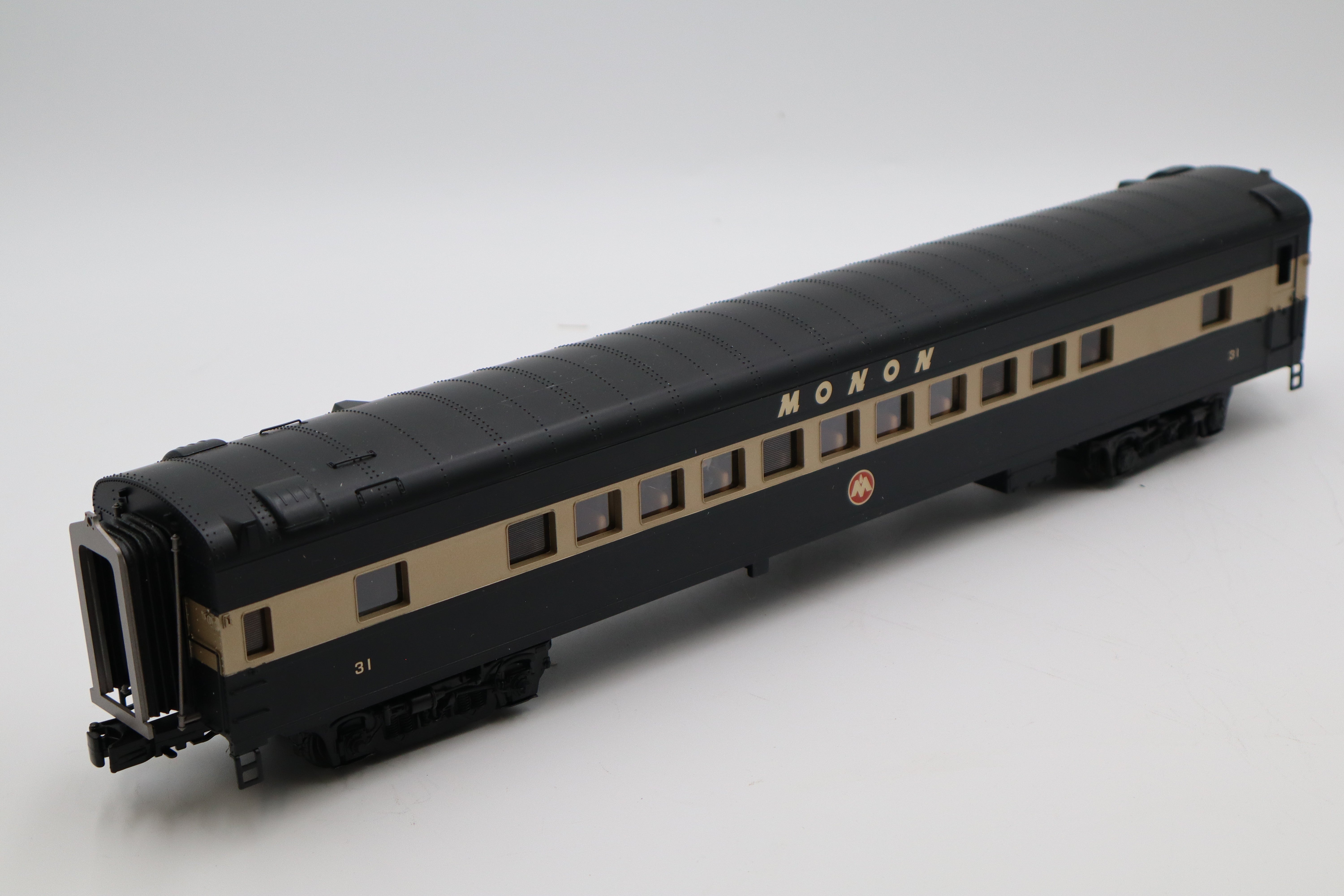 MTH 20-69101 Monon 2 Car Streamlined Baggage /Coach Passenger Set- Smooth-Second hand-M8480