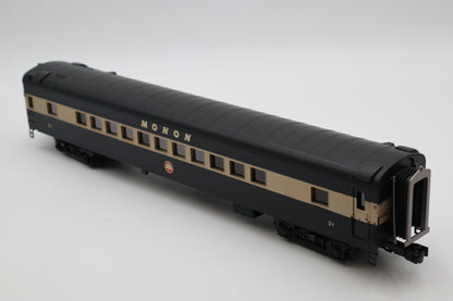 MTH 20-69101 Monon 2 Car Streamlined Baggage /Coach Passenger Set- Smooth-Second hand-M8480