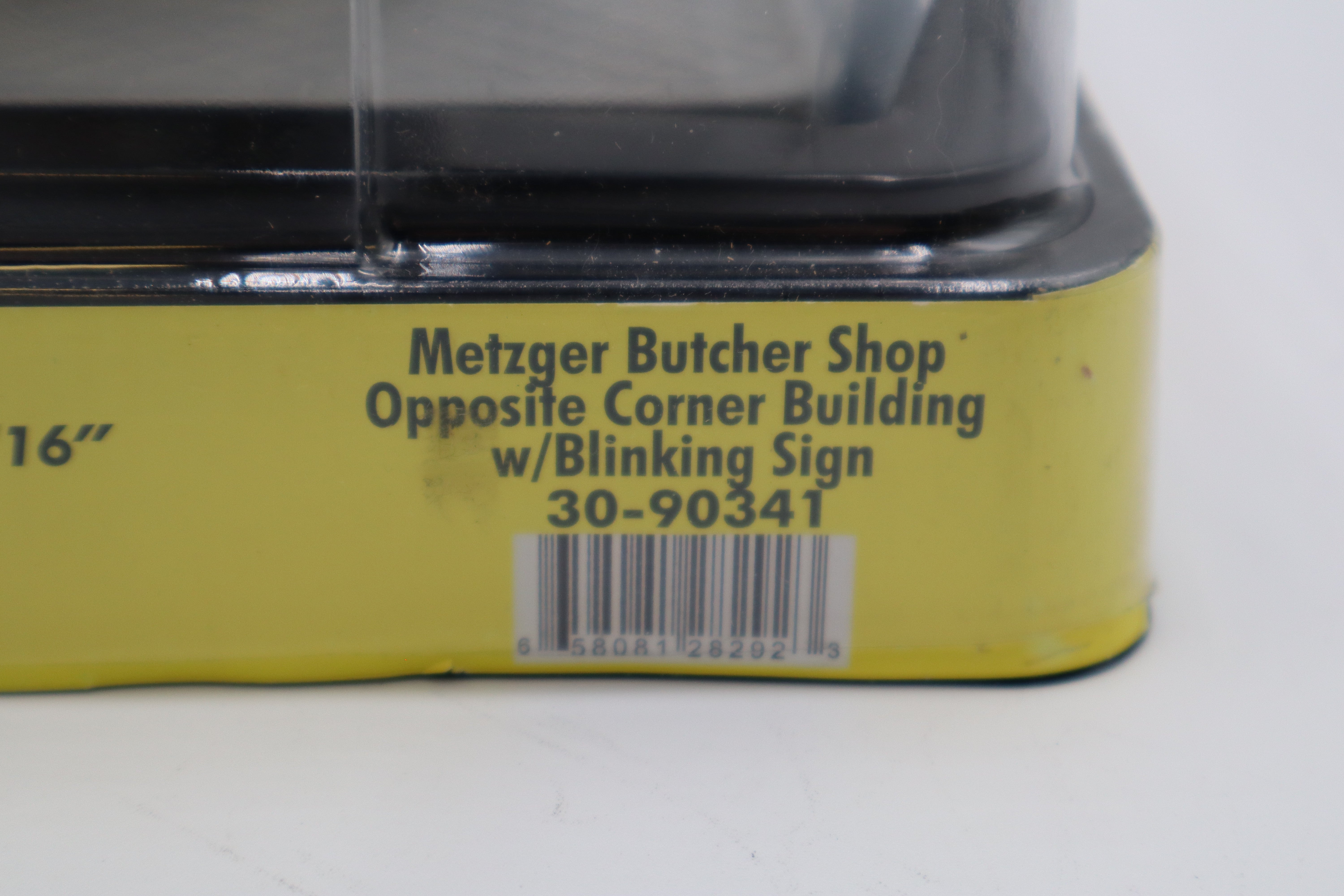 Rail King 30-90341 Metzger Butcher Shop Opposite Corner Bldg w/ Sign-Second hand-M8486