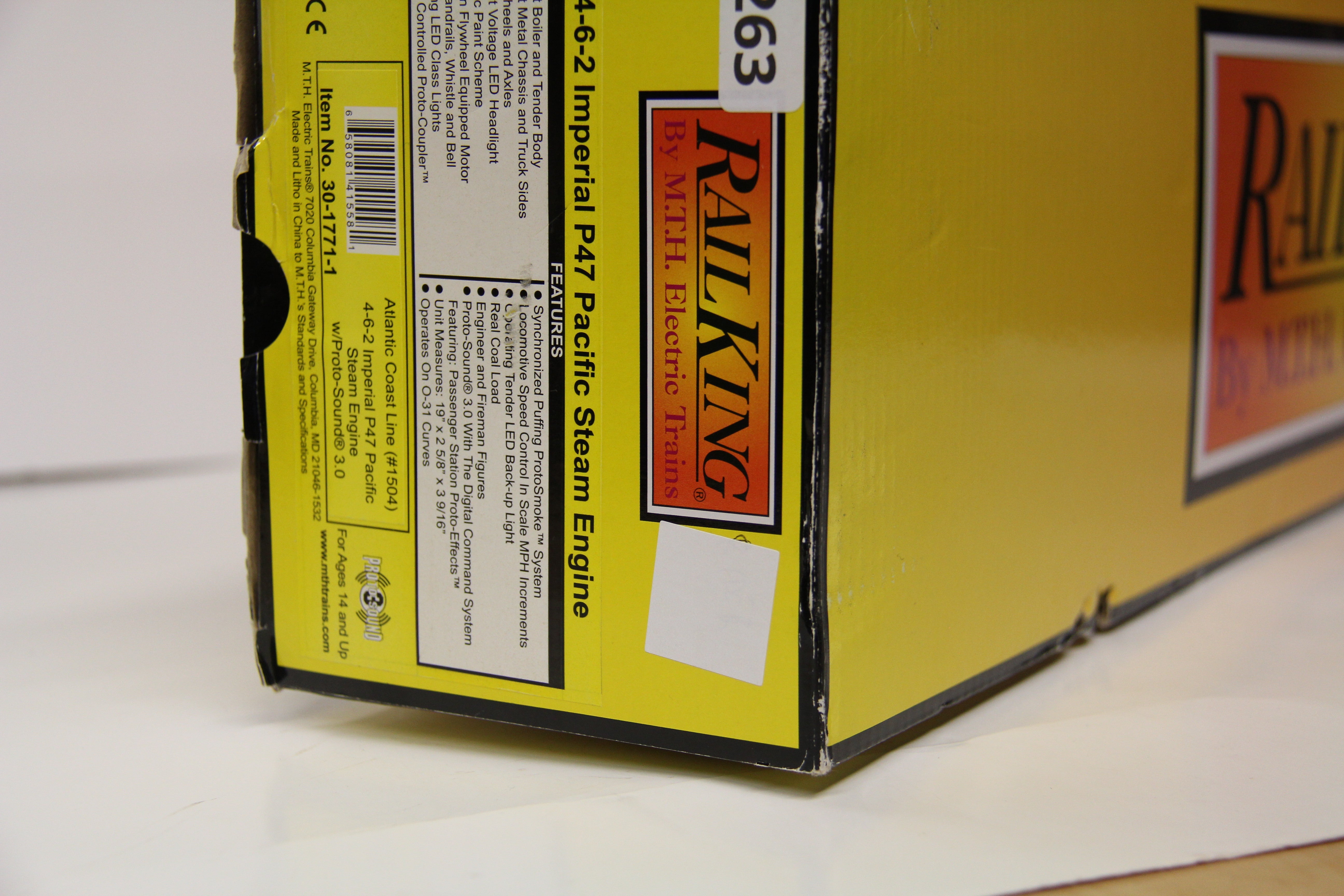 Rail King 30-1771-1 Atlantic Coast Line #1504 4-6-2 Imperial P47 Pacific Steam Engine-Second hand-M7263