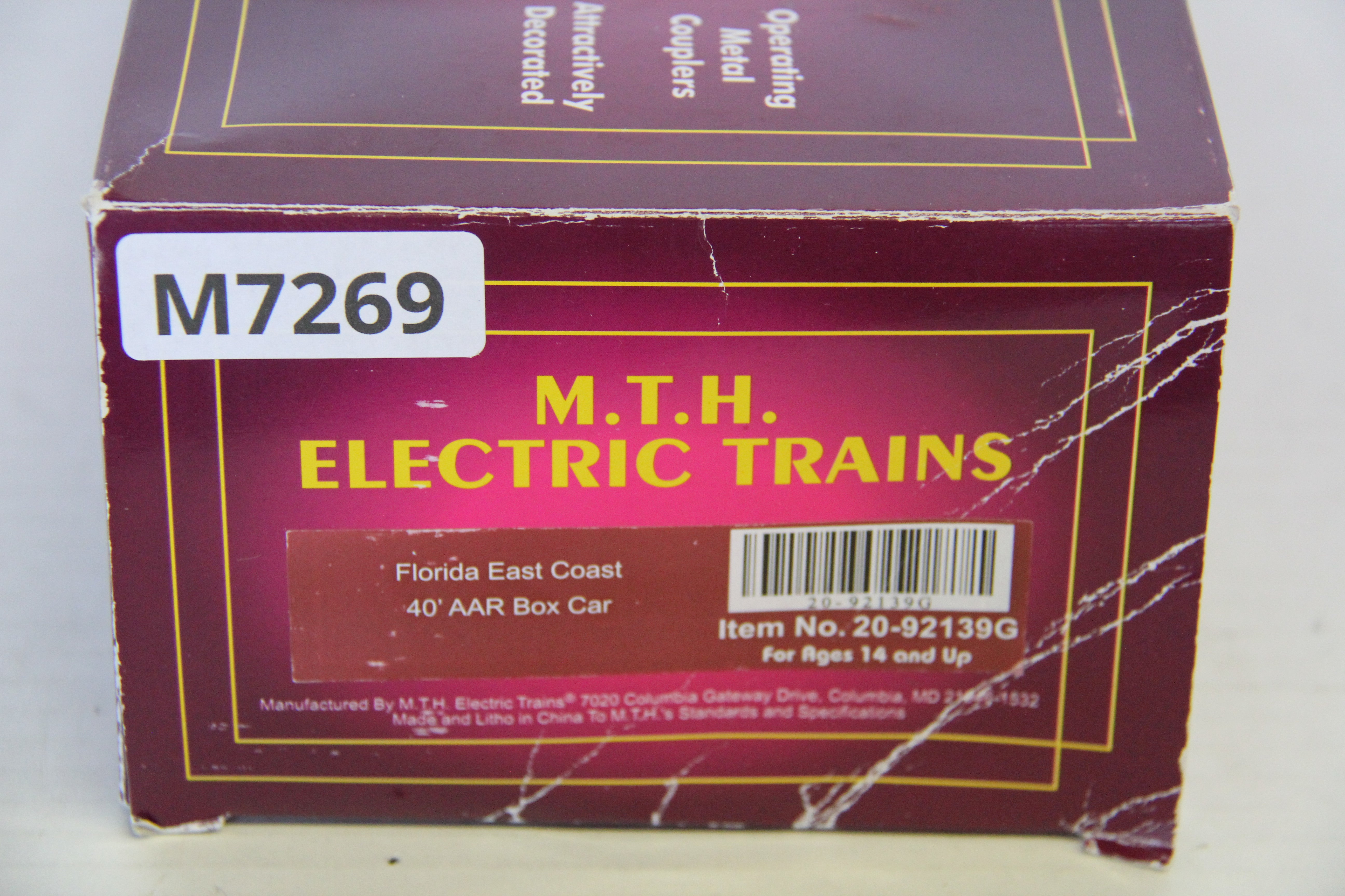 MTH 20-92139G Florida East Coast 40' AAR Boxcar-Second hand-M7269