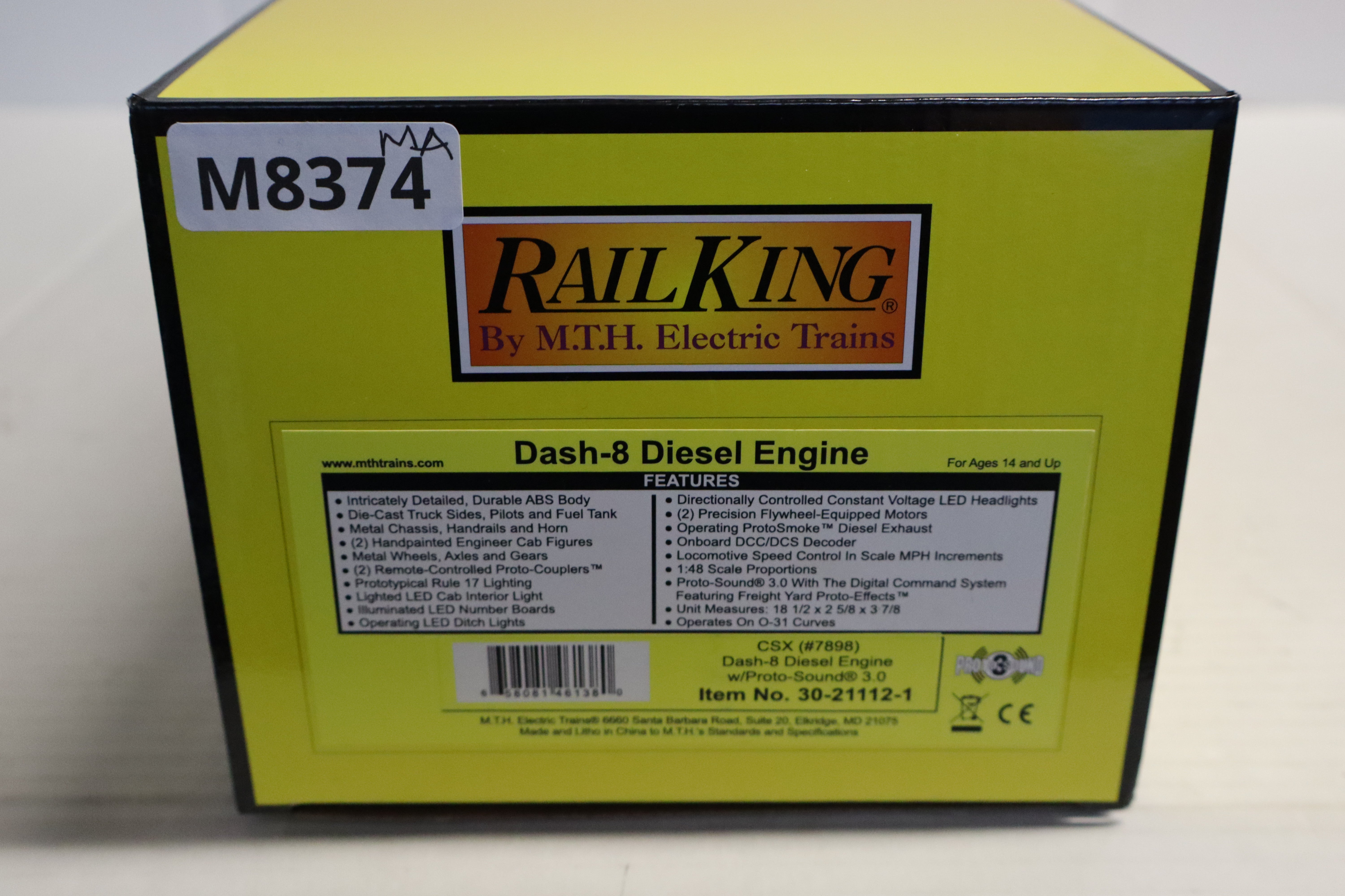 Rail King 30-21112-1 CSX Dash-8 Diesel Engine #7898-Second hand-M8374
