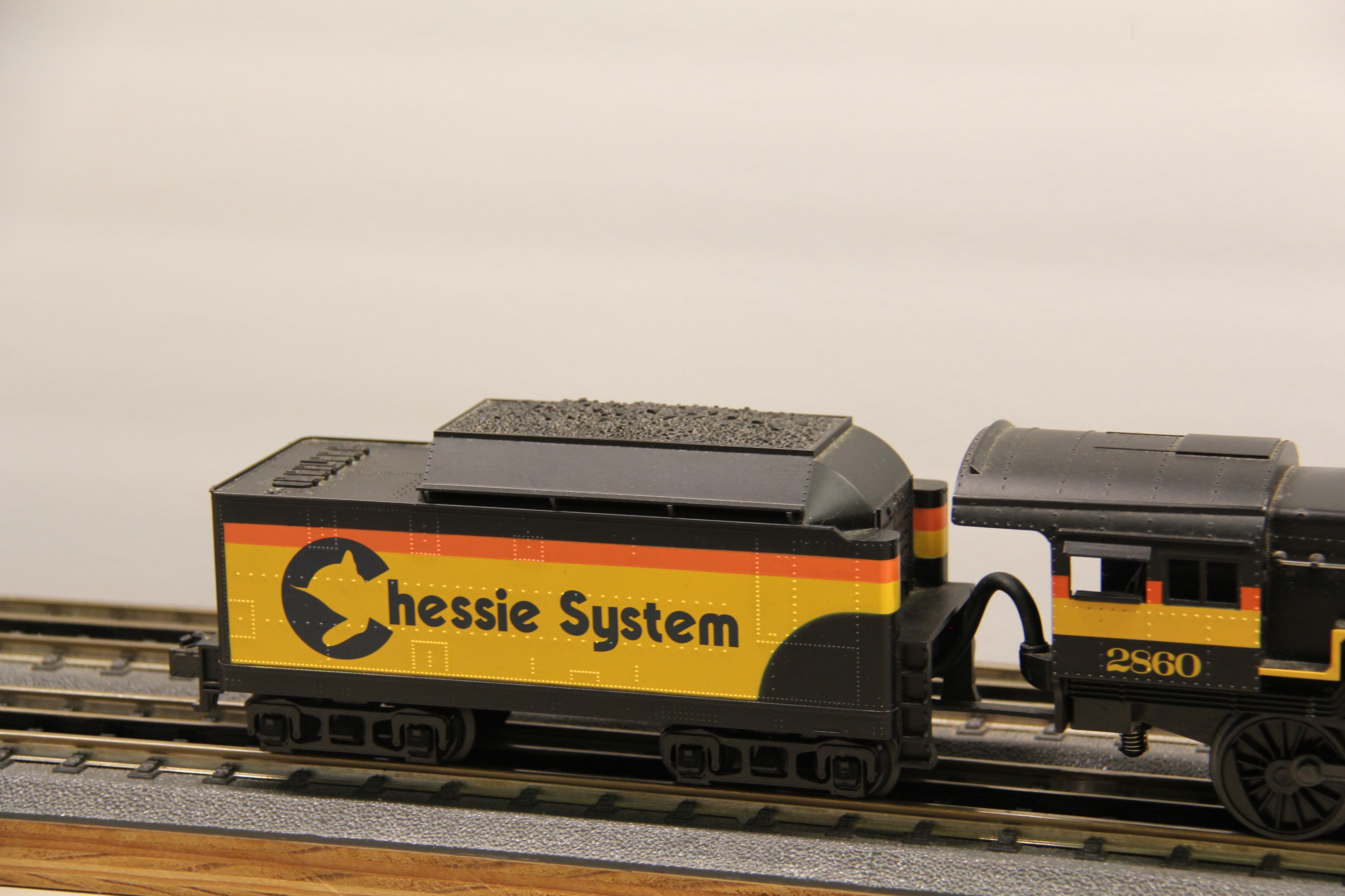 027 Rail King Rugged Rails 30-4139-1E Chessie 2-8-0 Steam Engine & 3 Passenger Cars RK 30-4139A, B, C-Second hand-M7683