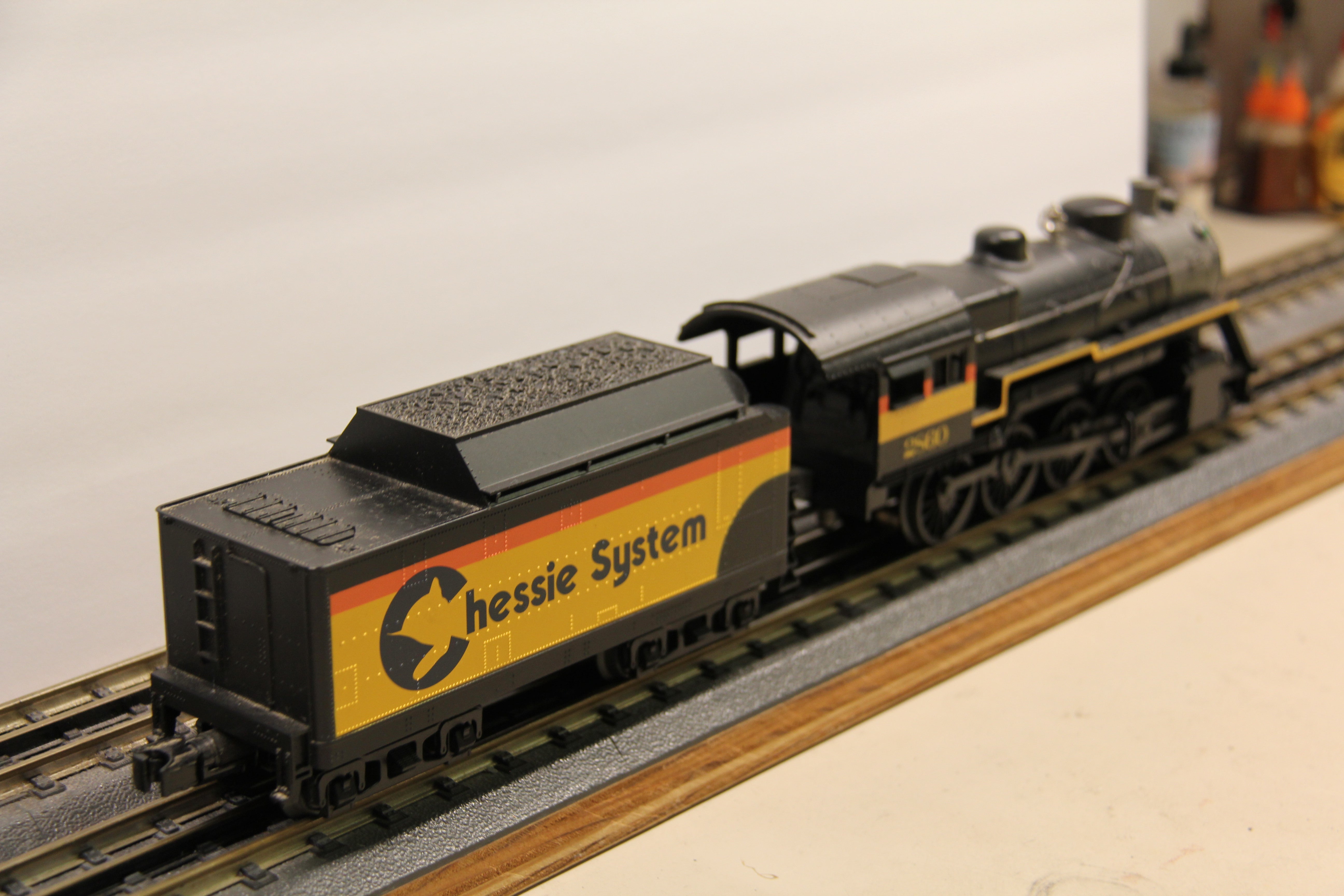 027 Rail King Rugged Rails 30-4139-1E Chessie 2-8-0 Steam Engine & 3 Passenger Cars RK 30-4139A, B, C-Second hand-M7683