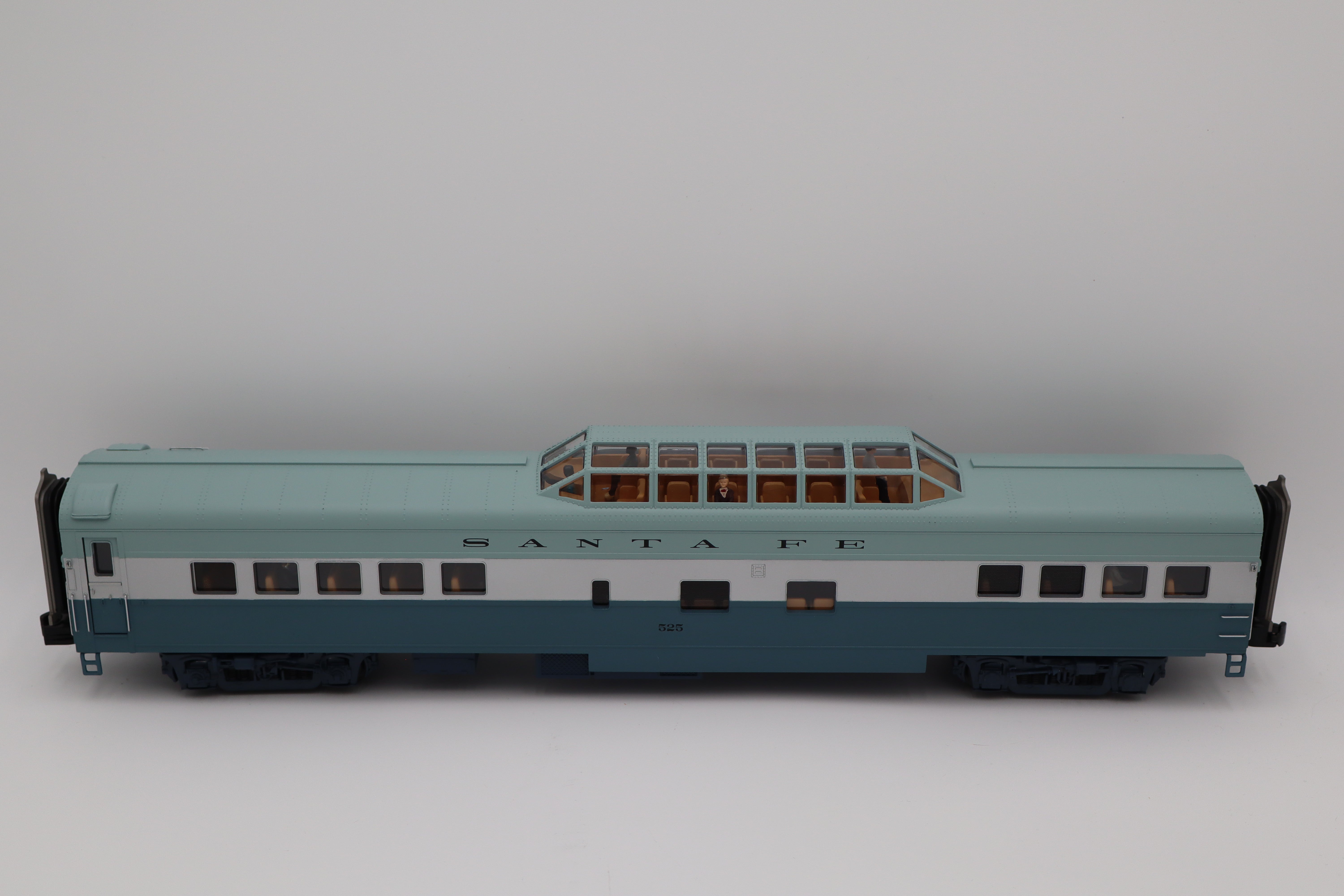 MTH 20-3435-1 Santa Fe 464 Blue Goose Hudson Steam Engine & MTH Santa Fe (Blue Goose) 70' Streamlined Passenger 6 Car Set-Second hand-M8382