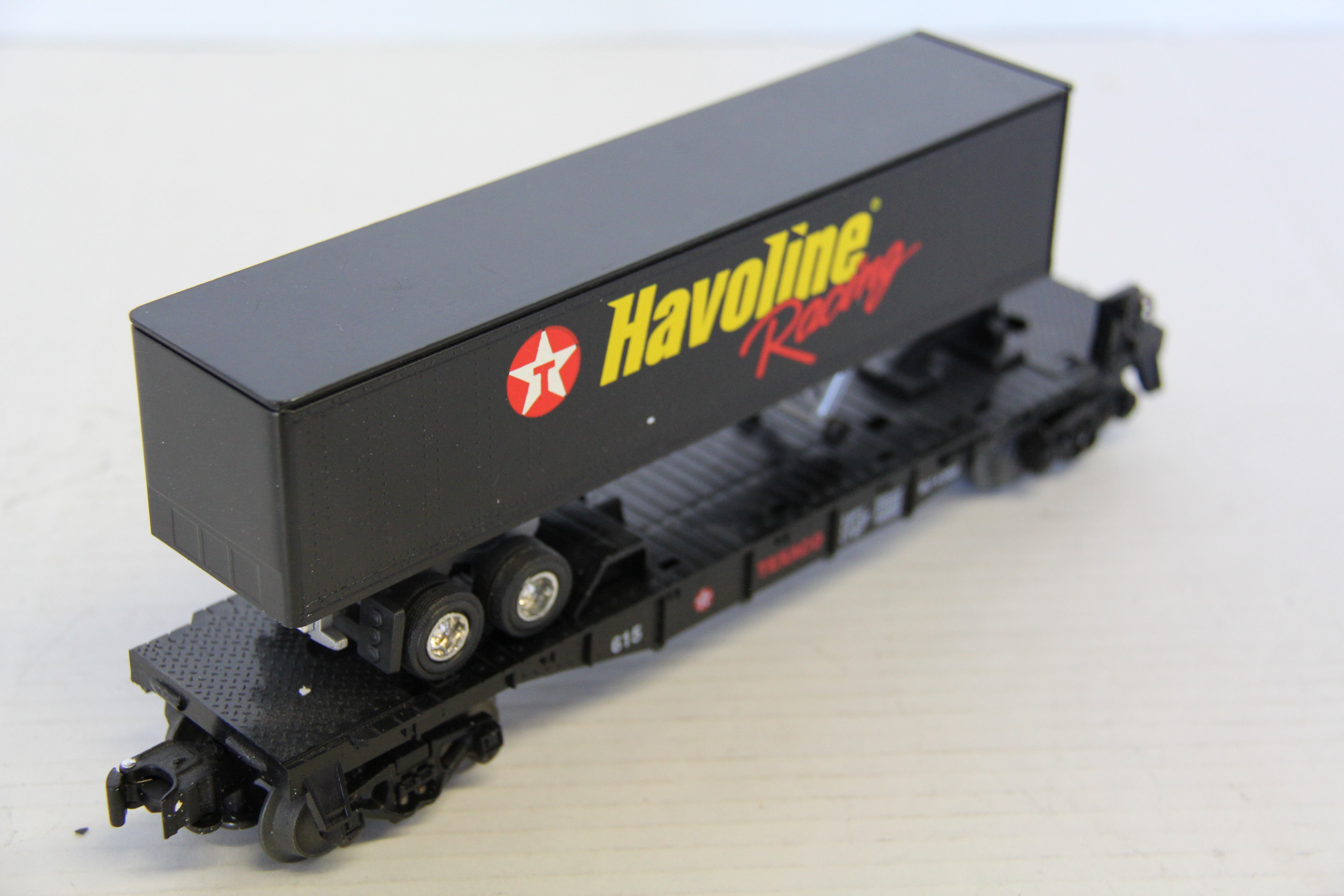 Geller Toy Trains Texaco Flatcar #615 w/ Havoline Container Trailer Load-Second hand-M7283