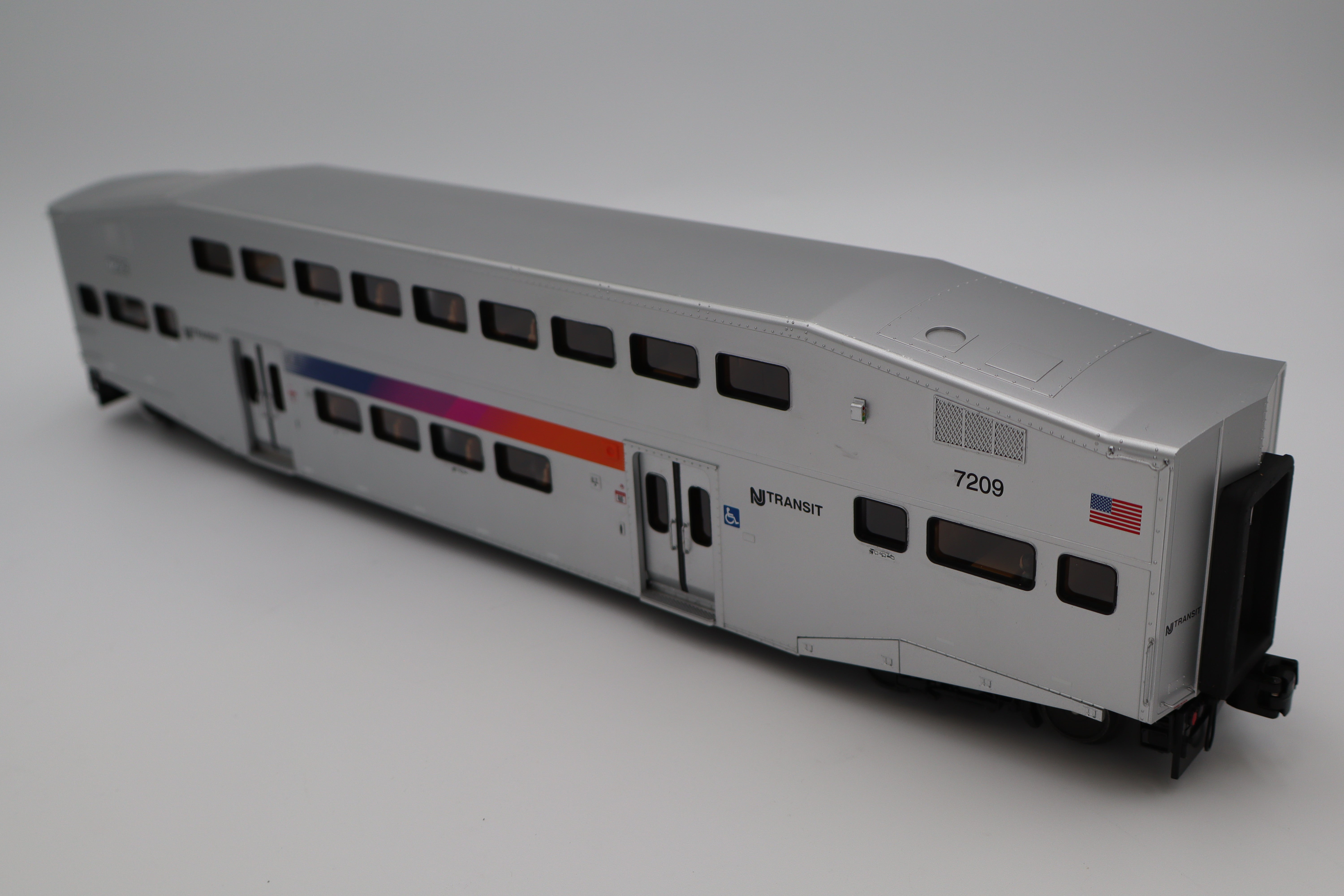 MTH 20-61051 NJ Transit 4 Car Bi-Level Bombardier Passenger Set-Second hand-M8379