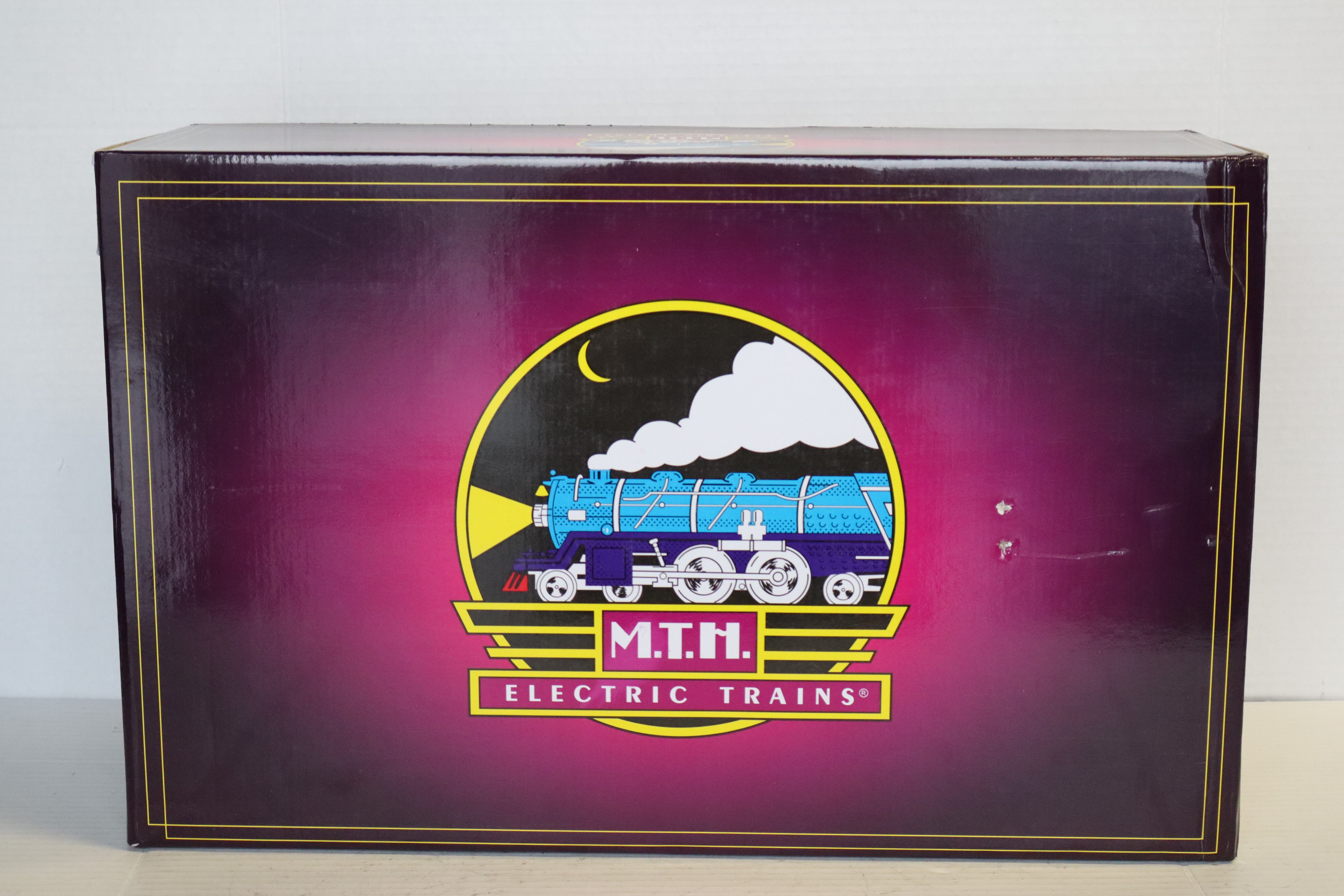 MTH 20-3435-1 Santa Fe 464 Blue Goose Hudson Steam Engine & MTH 20-66170 Santa Fe (Blue Goose) 70' Streamlined Passenger 2 Car Set-Second hand-M8382