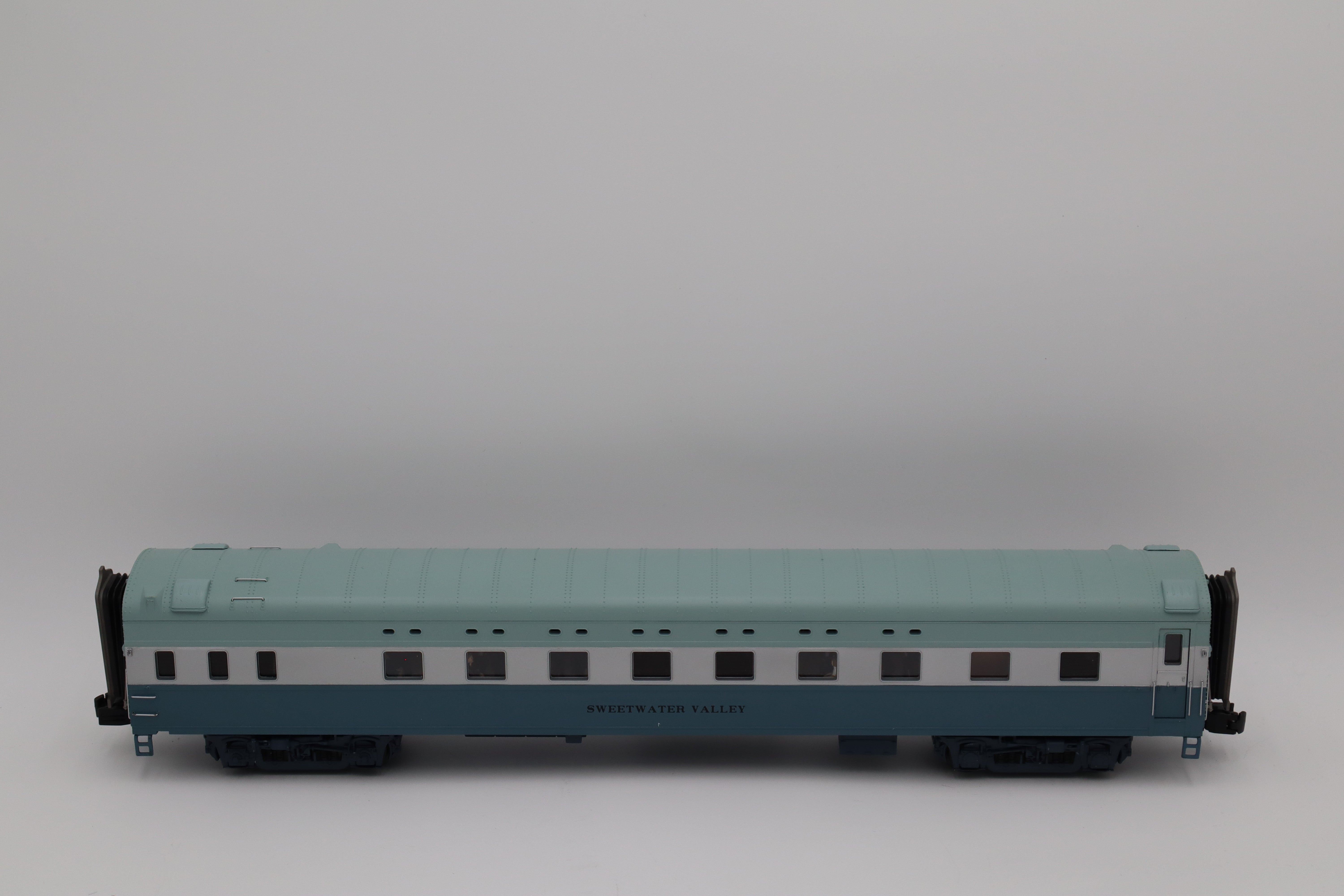 MTH 20-3435-1 Santa Fe 464 Blue Goose Hudson Steam Engine & MTH 20-66170 Santa Fe (Blue Goose) 70' Streamlined Passenger 2 Car Set-Second hand-M8382