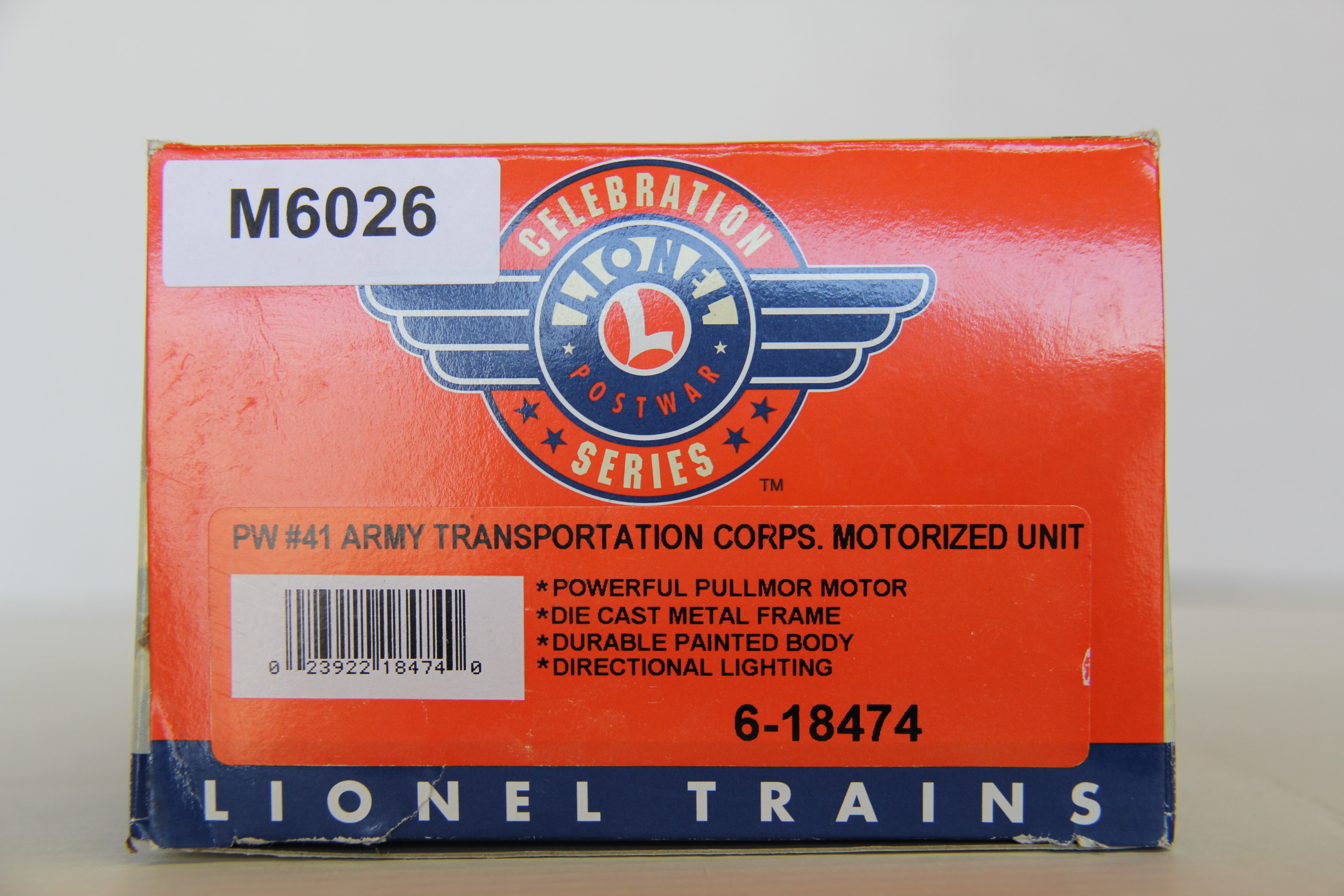 Lionel 6-18474 PW #41 Army Transportation Corps Motorized Unit-Second hand-M6026