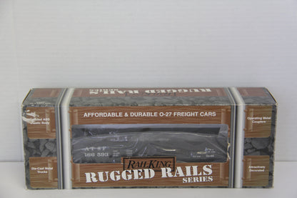 o27 Rail King Rugged Rails Series 33-7201 Santa Fe Gondola Car w/ I-Beam Load-Second hand-M7696