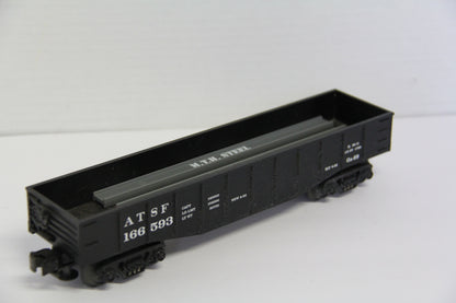 o27 Rail King Rugged Rails Series 33-7201 Santa Fe Gondola Car w/ I-Beam Load-Second hand-M7696