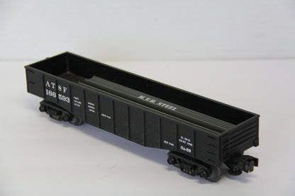 o27 Rail King Rugged Rails Series 33-7201 Santa Fe Gondola Car w/ I-Beam Load-Second hand-M7696
