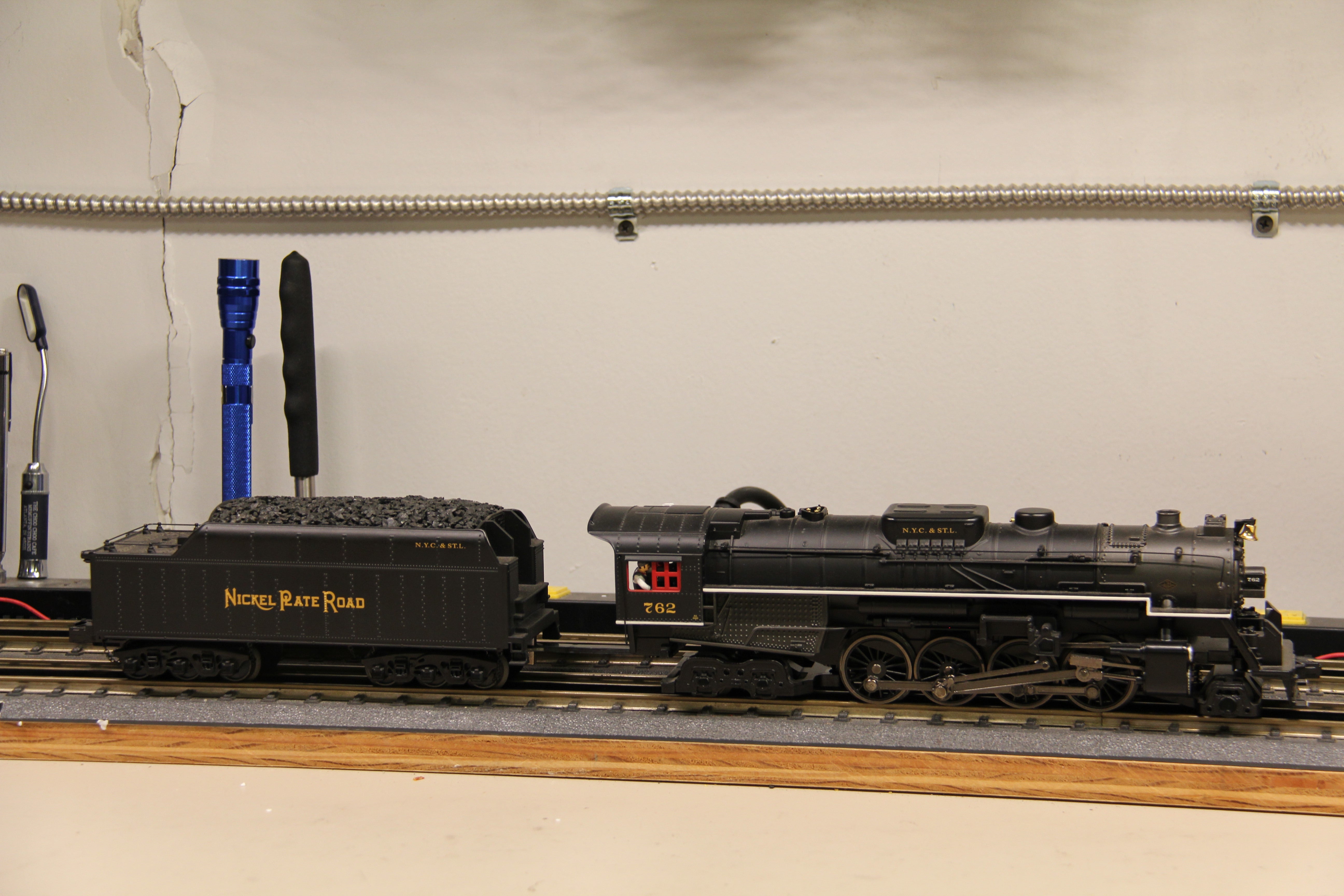 Rail King 30-1630-1 Nickel Plate Road #762  2-8-4 imperial Berkshire Steam Engine-Second hand-M7264