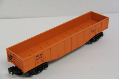 o27 Rail King Rugged Rails Series 33-7202 Milwaukee Road Gondola Car w/ I -Beam Load-Second hand-M7697