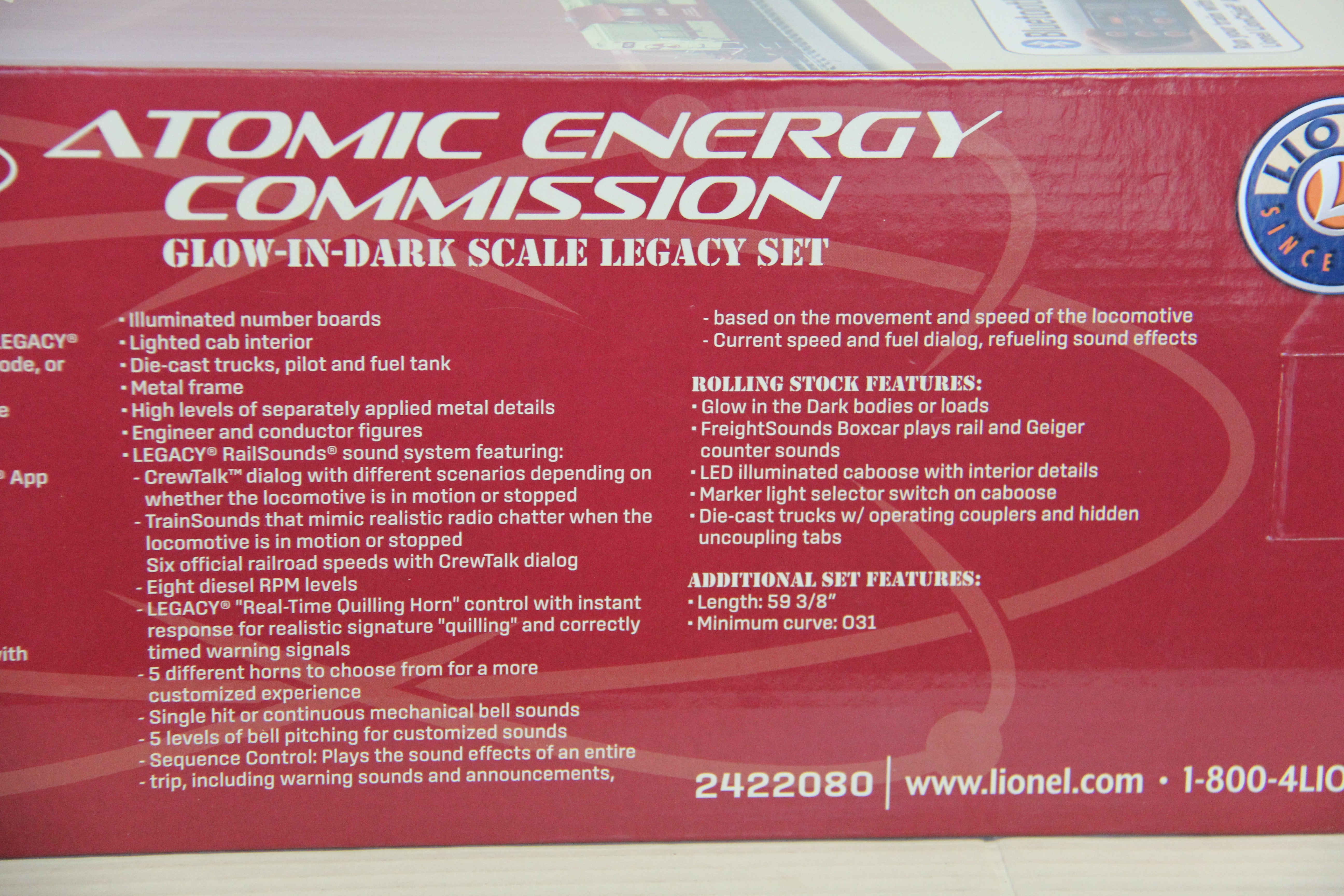 Lionel 2422080 AEC Atomic Energy Commission Glow In the Dark Scale Legacy Set-Second hand-M7241