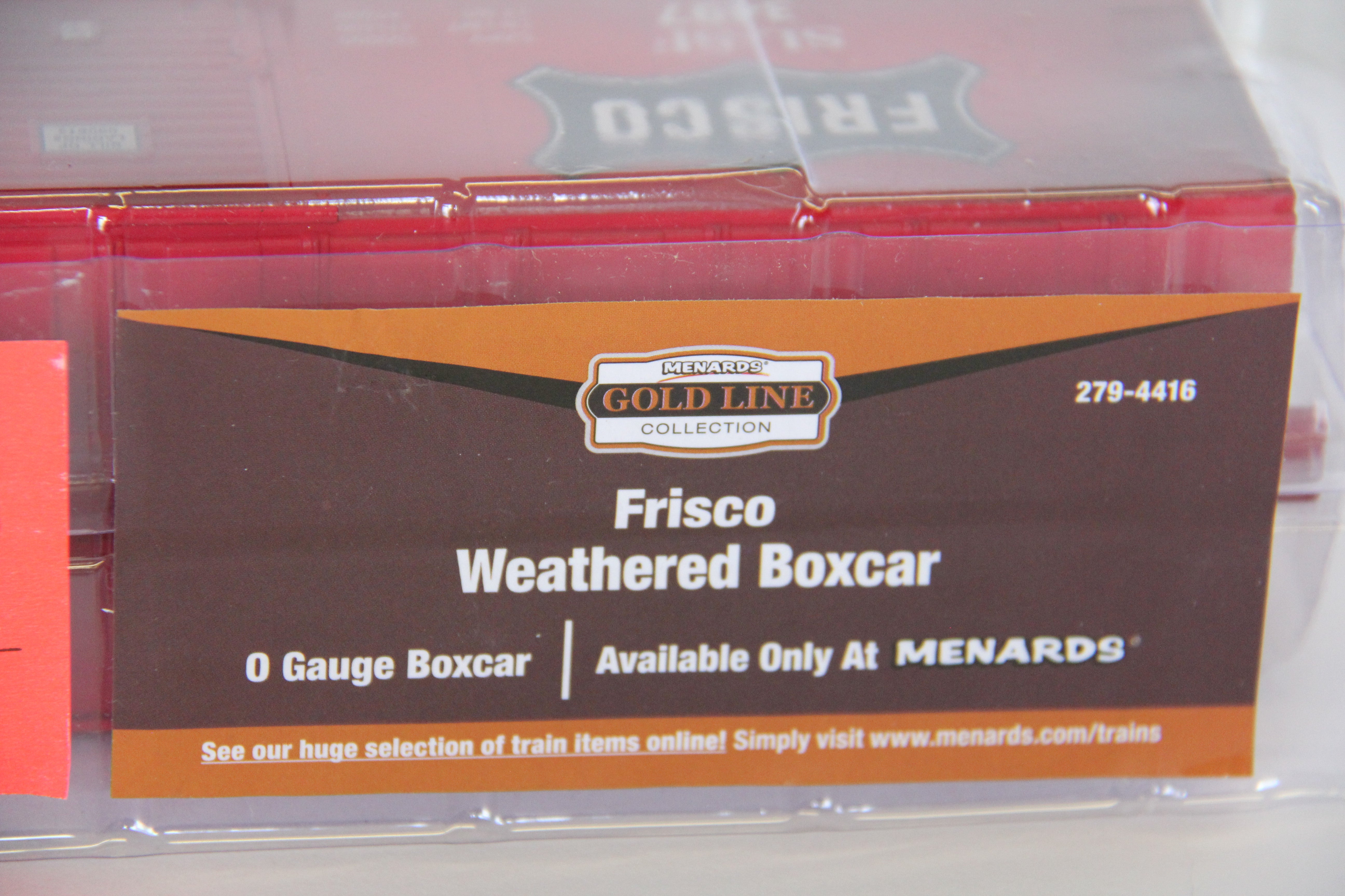 Menards #279-4416 Frisco Weathered Boxcar-Second hand-M7704