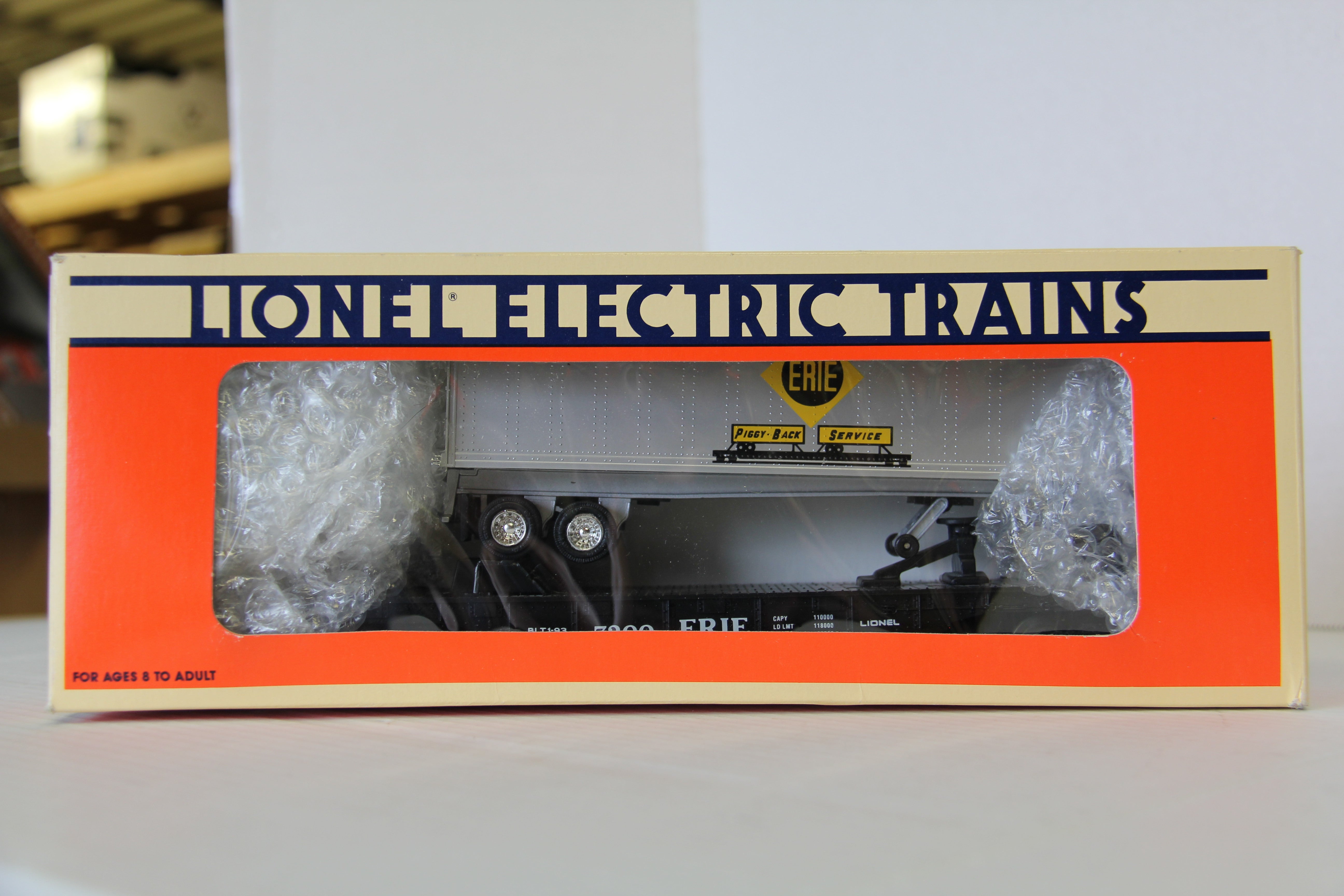 Lionel 6-19415 Erie Flatcar w. Trailer-Second hand-M6041