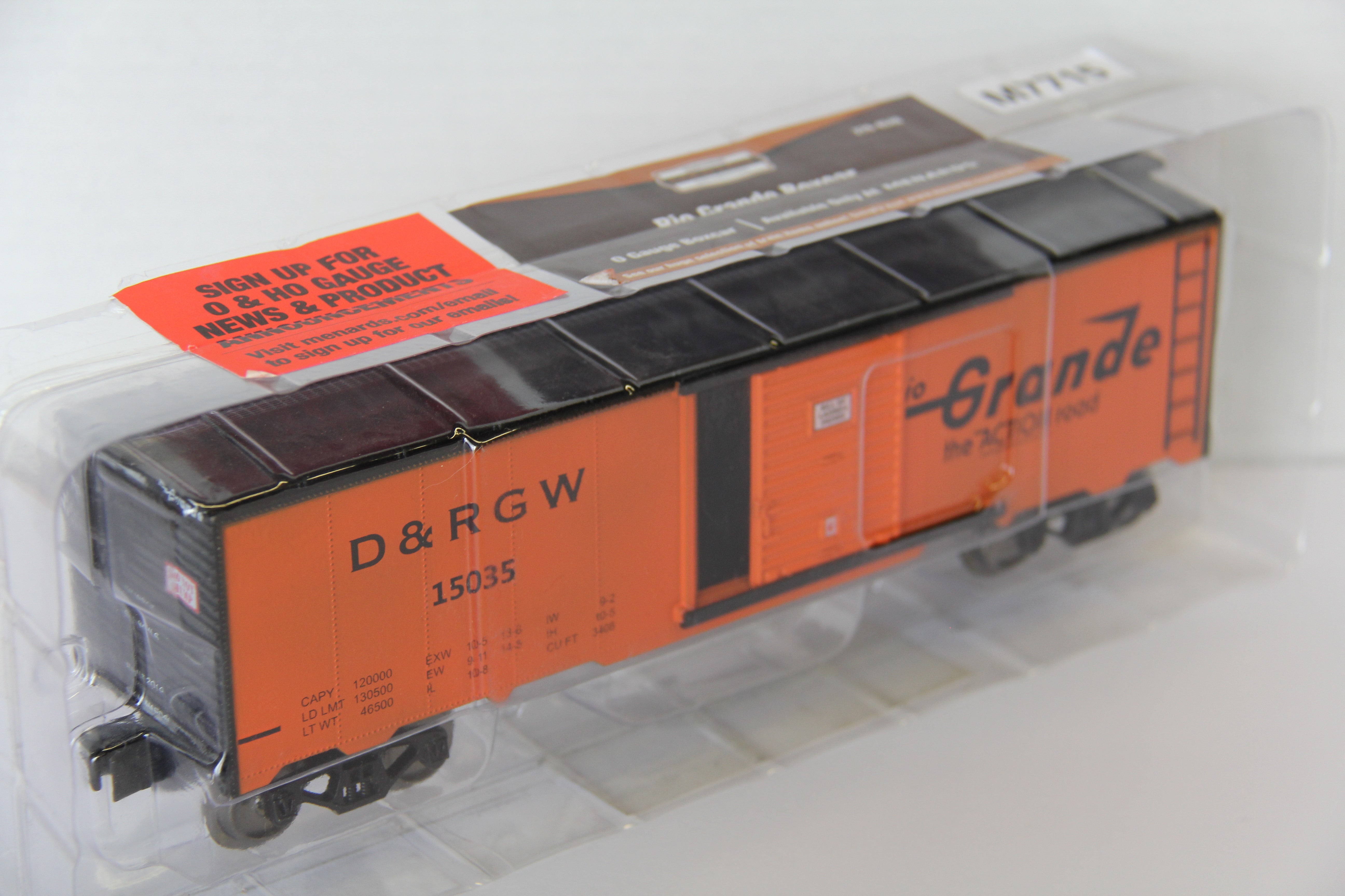 Menards #279-4540 Rio Grande Boxcar-Second hand-M7715