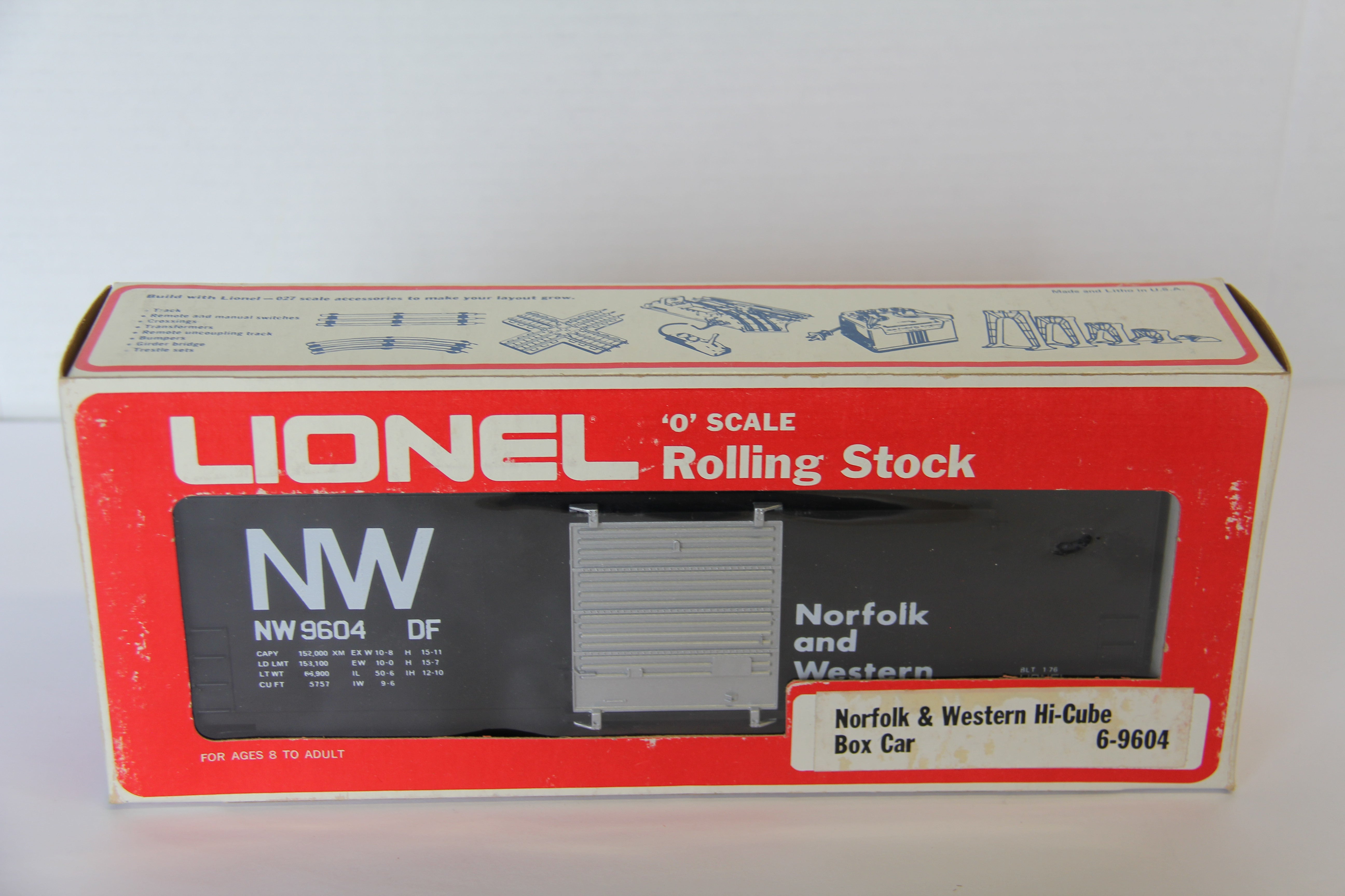 Lionel 6-9604 Norfolk & Western Hi-Cube Box Car-Second hand-M7740