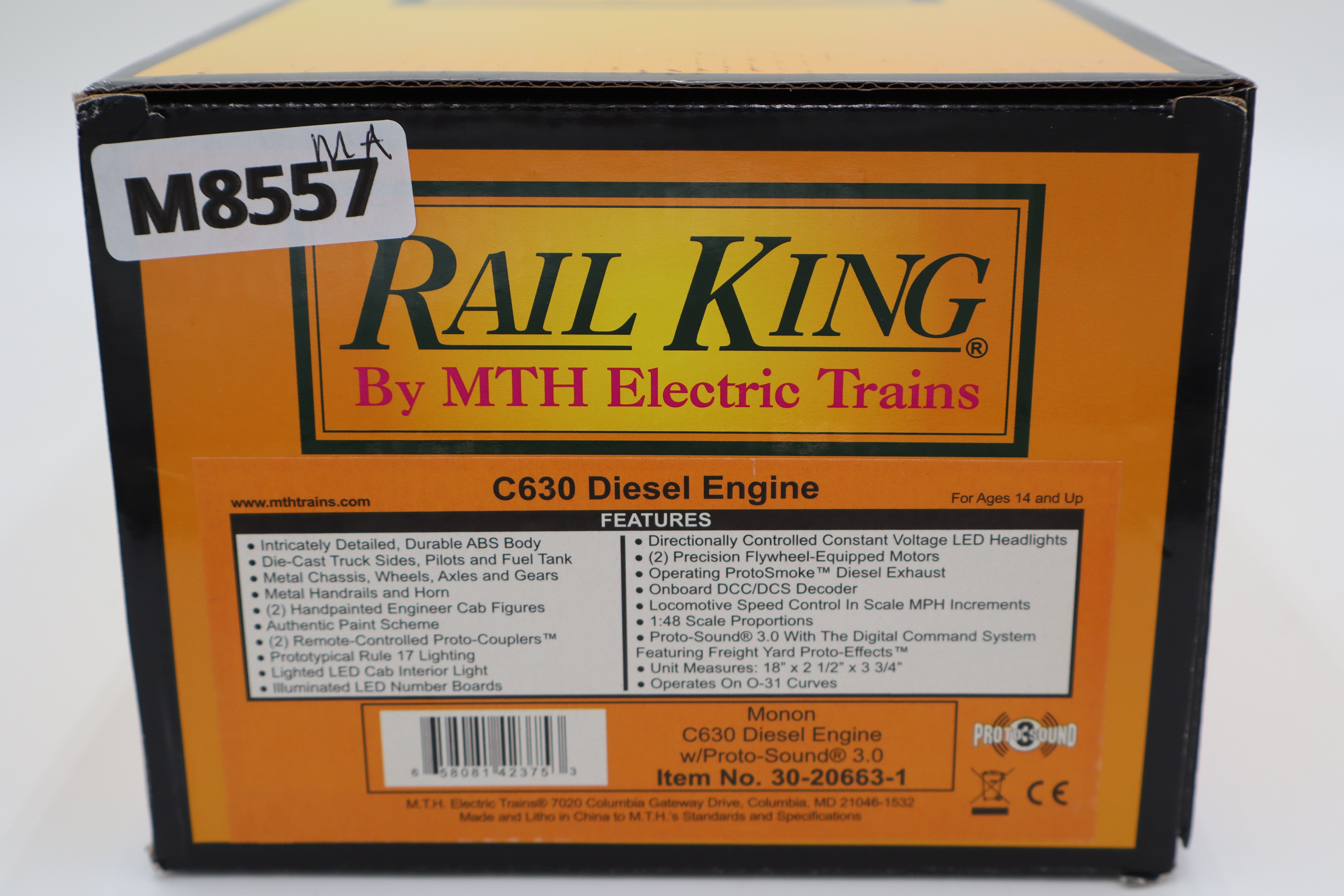 Rail King 30-20663-1 Monon C630 Diesel Engine -Second hand-M8557