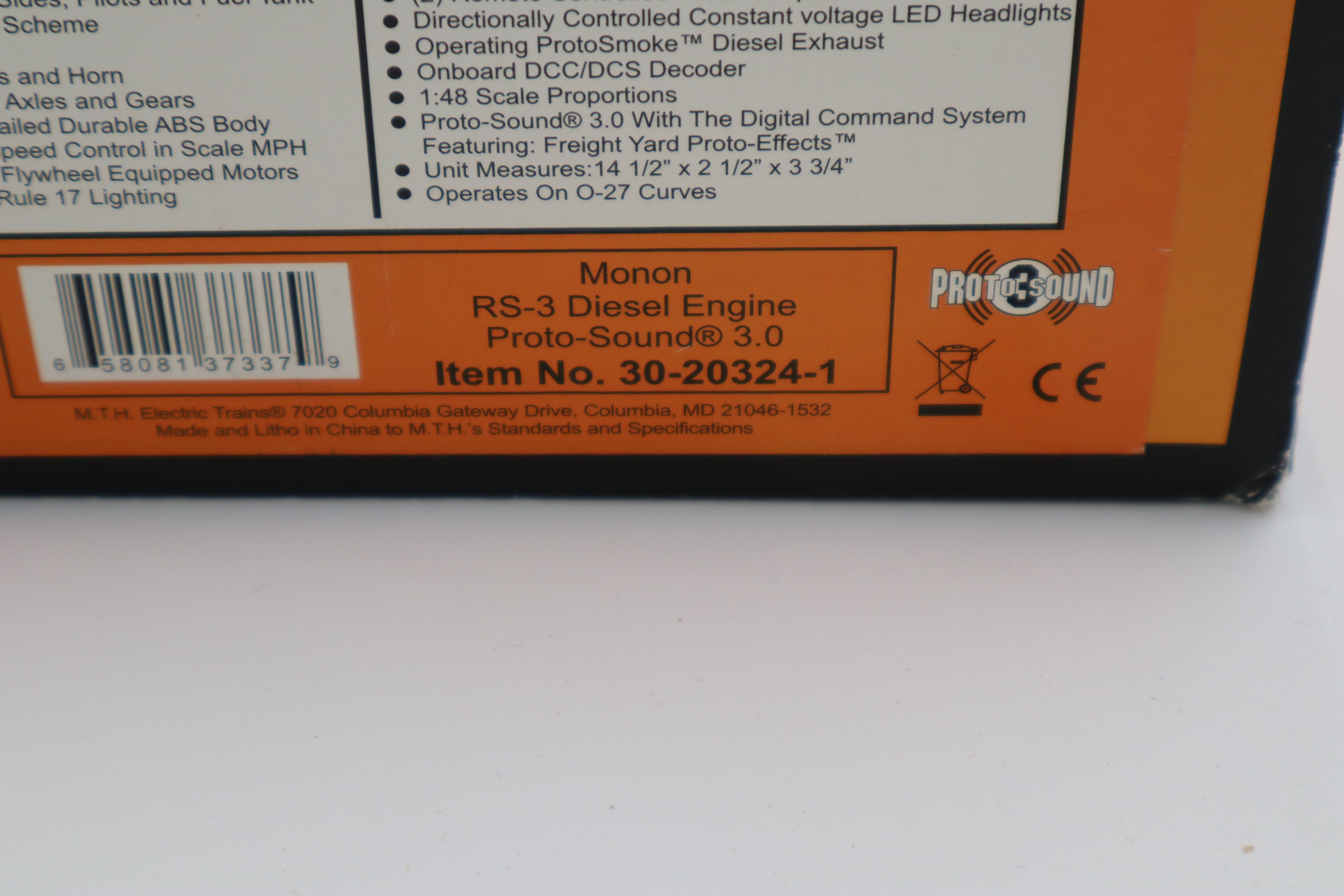 Rail King 30-20324-1 Monon RS-3 Diesel Engine-Second hand-M8569