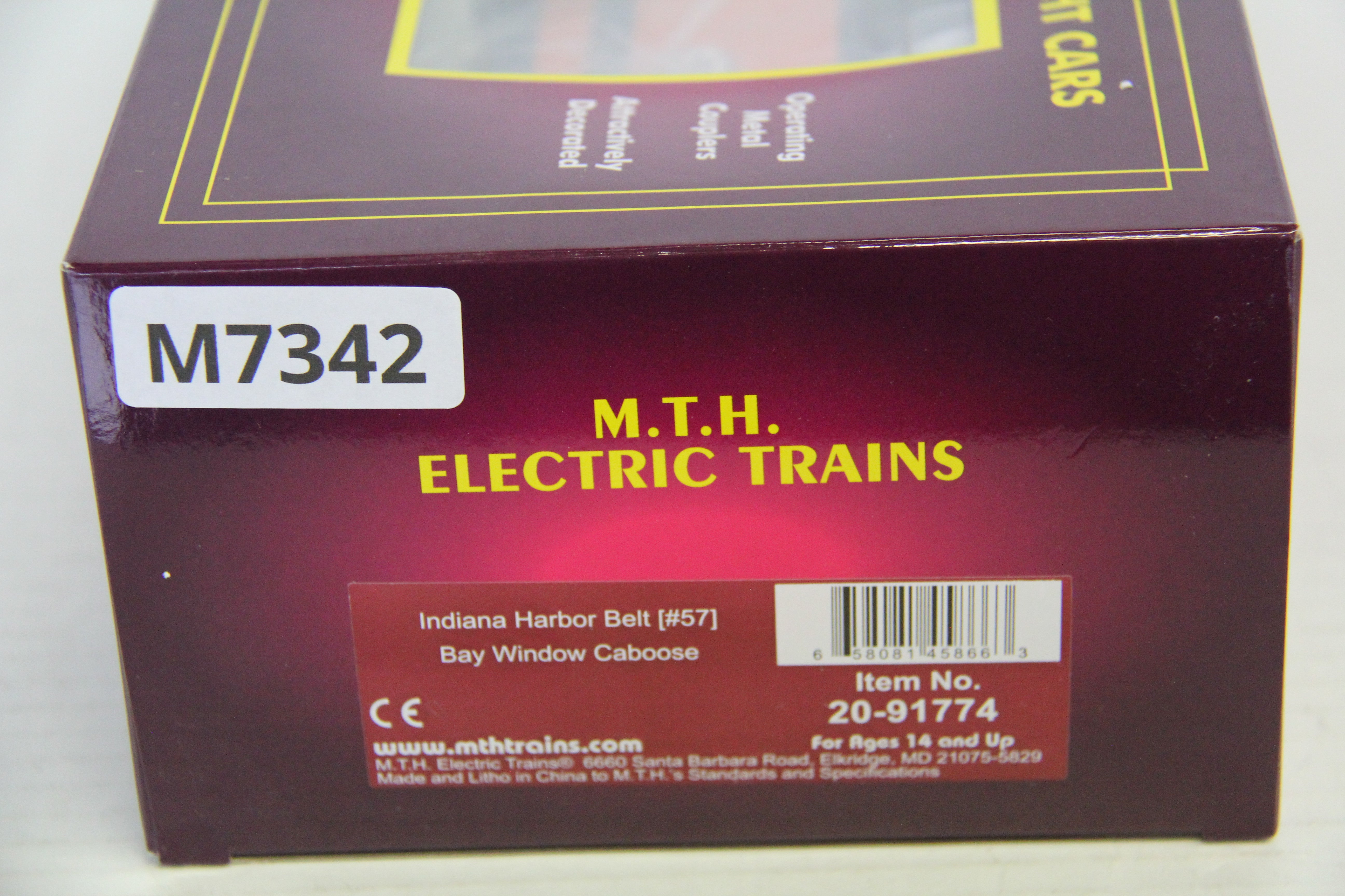 MTH 20-91774 Indiana Harbor Belt Bay Window Caboose-Second hand-M7342