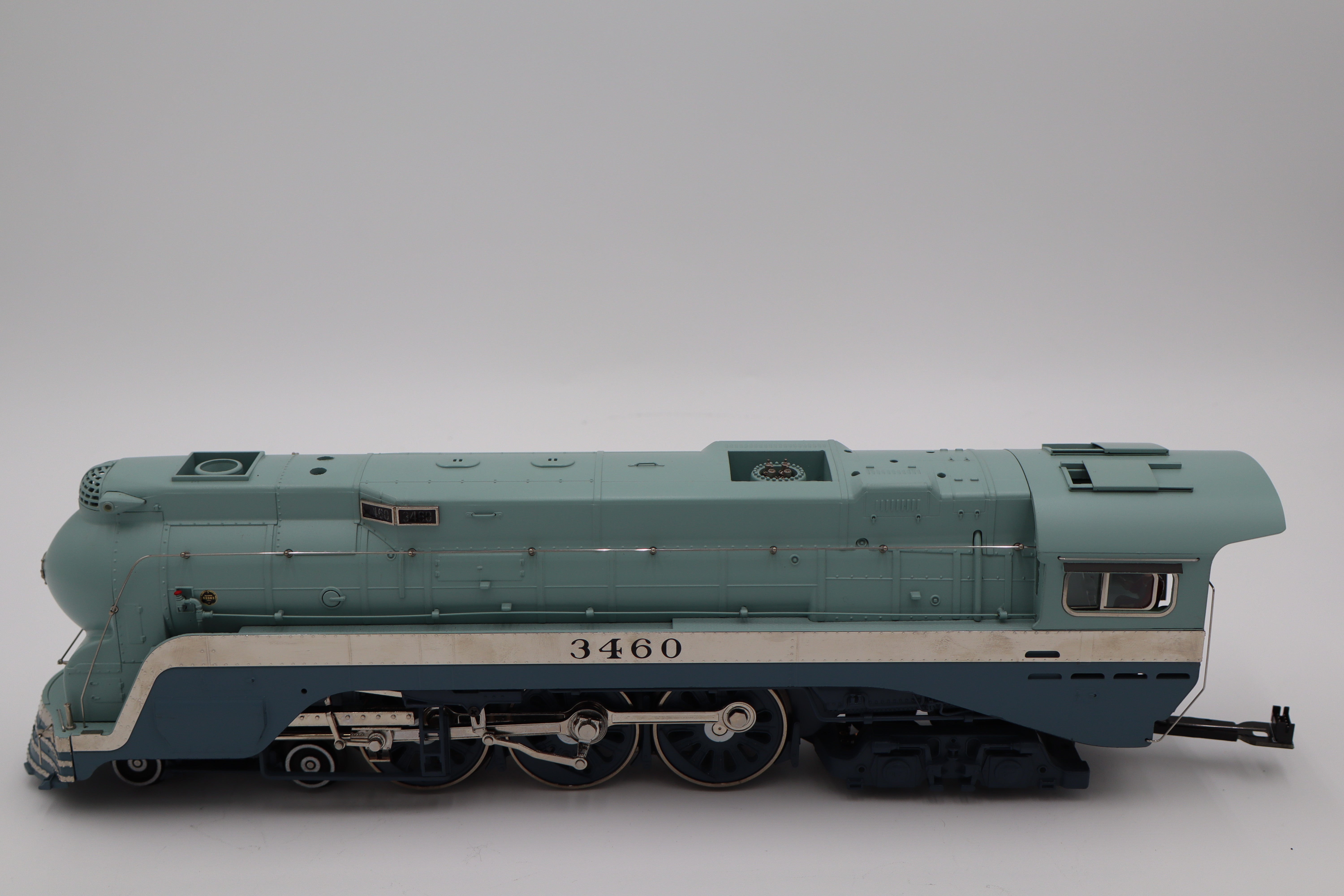MTH 20-3435-1 Santa Fe 464 Blue Goose Hudson Steam Engine & MTH 20-66170 Santa Fe (Blue Goose) 70' Streamlined Passenger 2 Car Set-Second hand-M8382