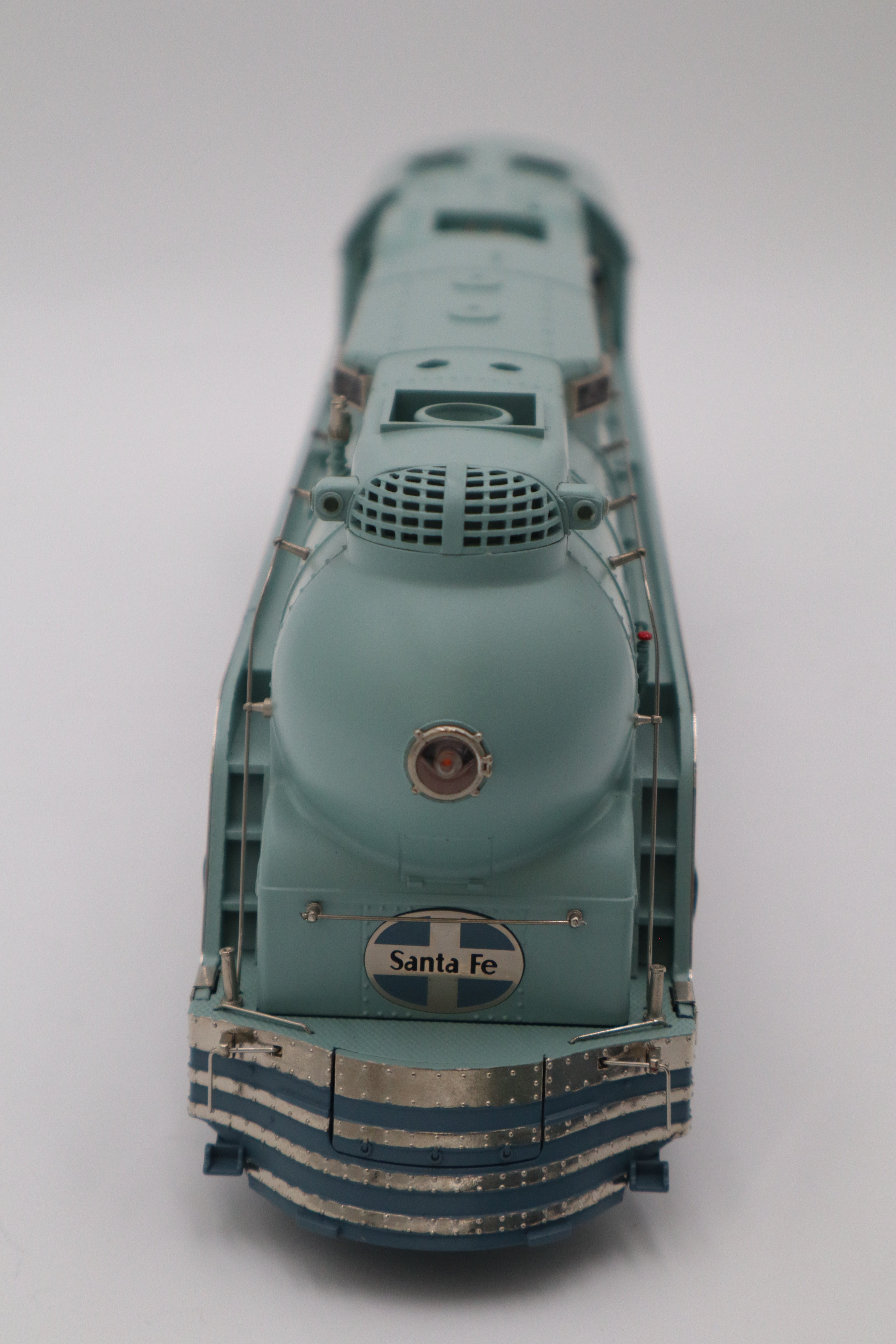 MTH 20-3435-1 Santa Fe 464 Blue Goose Hudson Steam Engine & MTH 20-66170 Santa Fe (Blue Goose) 70' Streamlined Passenger 2 Car Set-Second hand-M8382