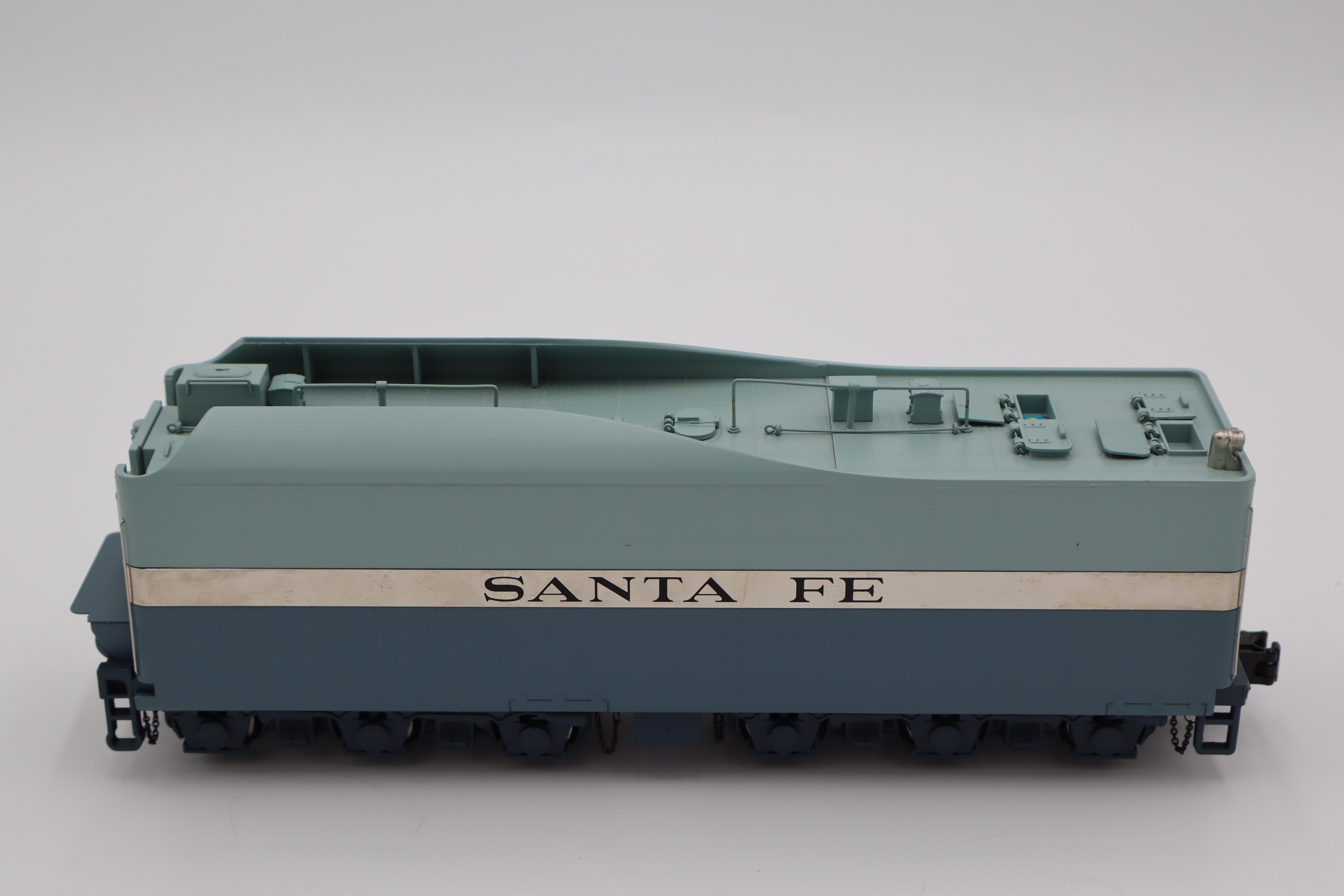 MTH 20-3435-1 Santa Fe 464 Blue Goose Hudson Steam Engine & MTH 20-66170 Santa Fe (Blue Goose) 70' Streamlined Passenger 2 Car Set-Second hand-M8382