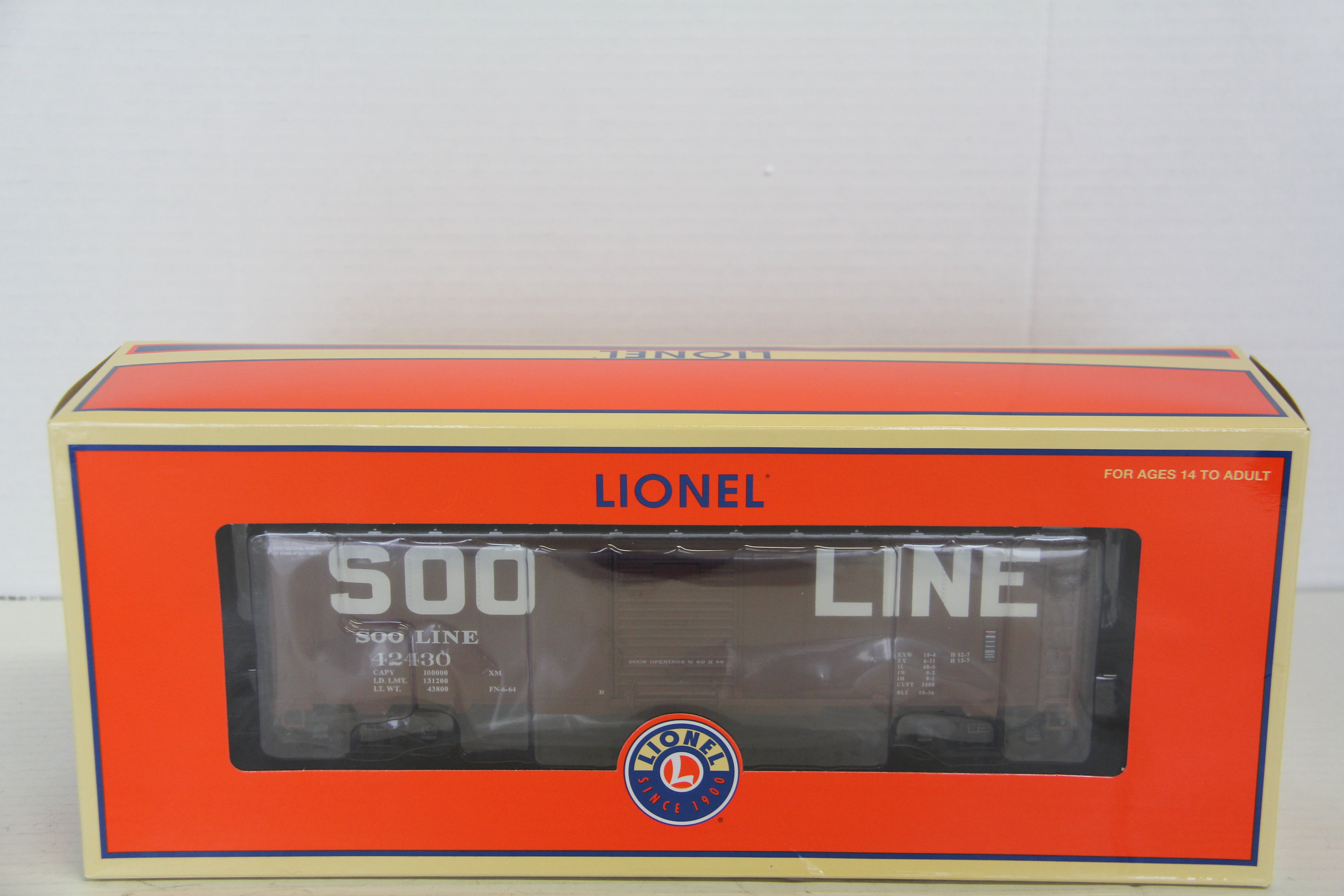 Lionel 2442292 Soo Line Steel Side Box Car #42430-Second hand-M7346